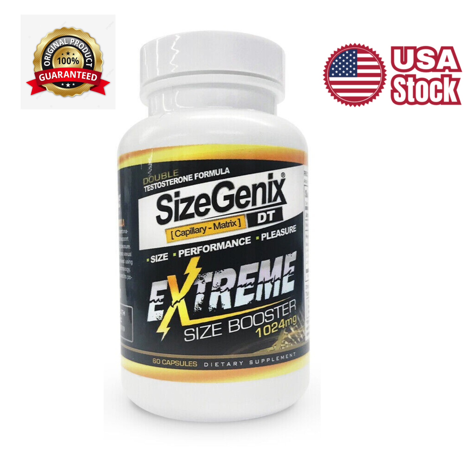 SizeGenix Men’s Health Supplement 1 Month Supply Boost Energy US Shipping New