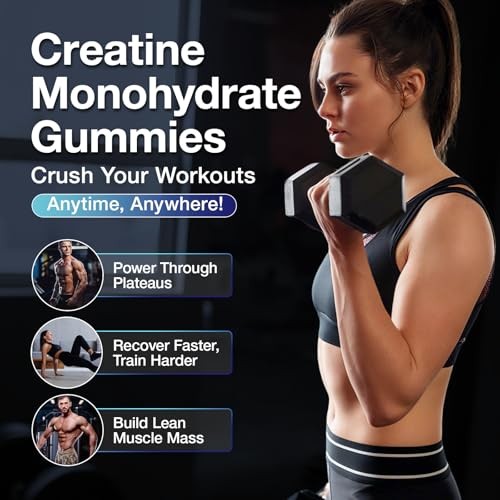 Creatine Monohydrate Gummies 160 Count Mixed Fruit Muscle Energy