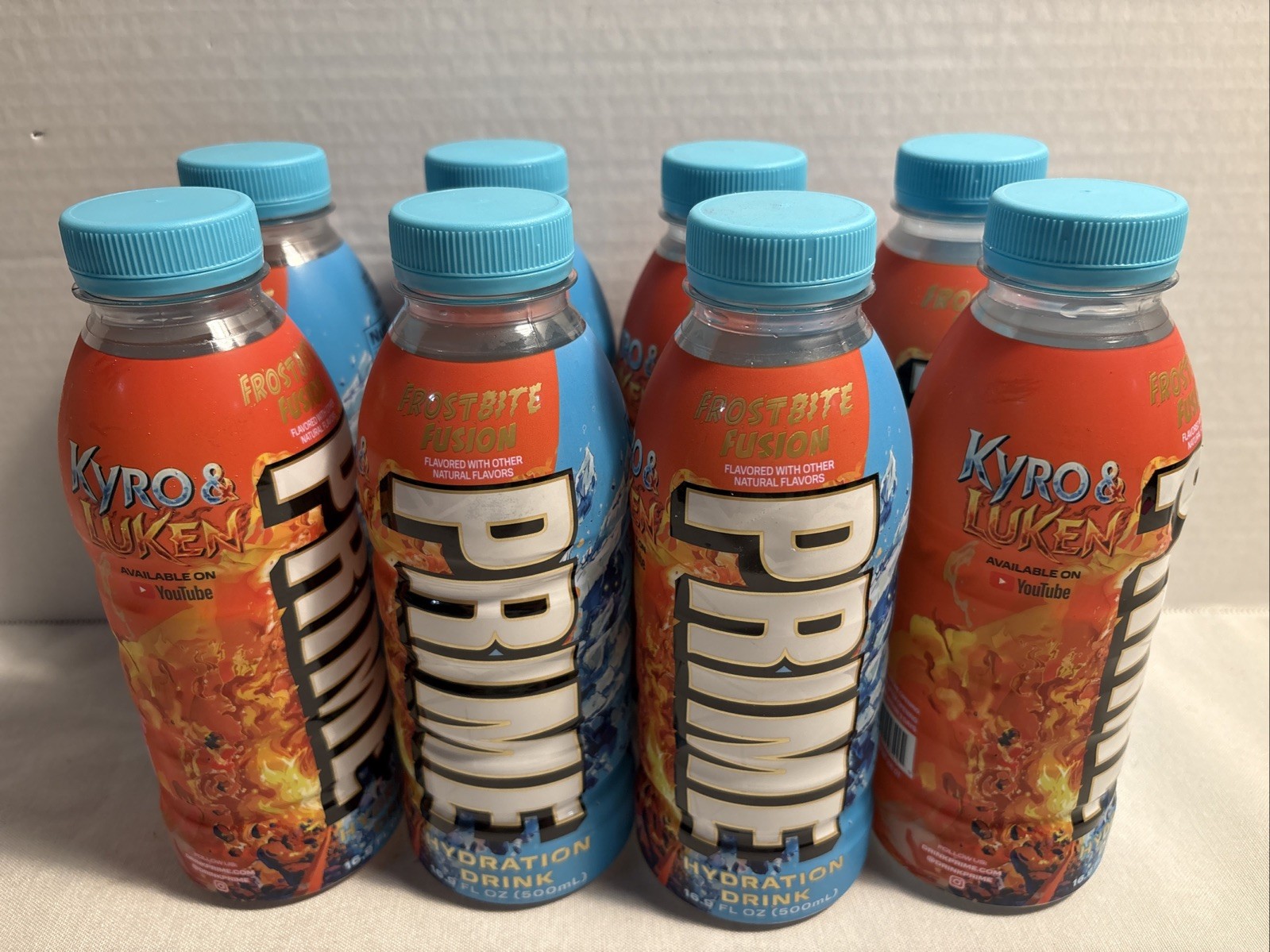 8 NEW LIMITED FROSTBITE FUSION PRIME HYDRATION DRINKS 16.9 FL OZ KYRO & LUKEN