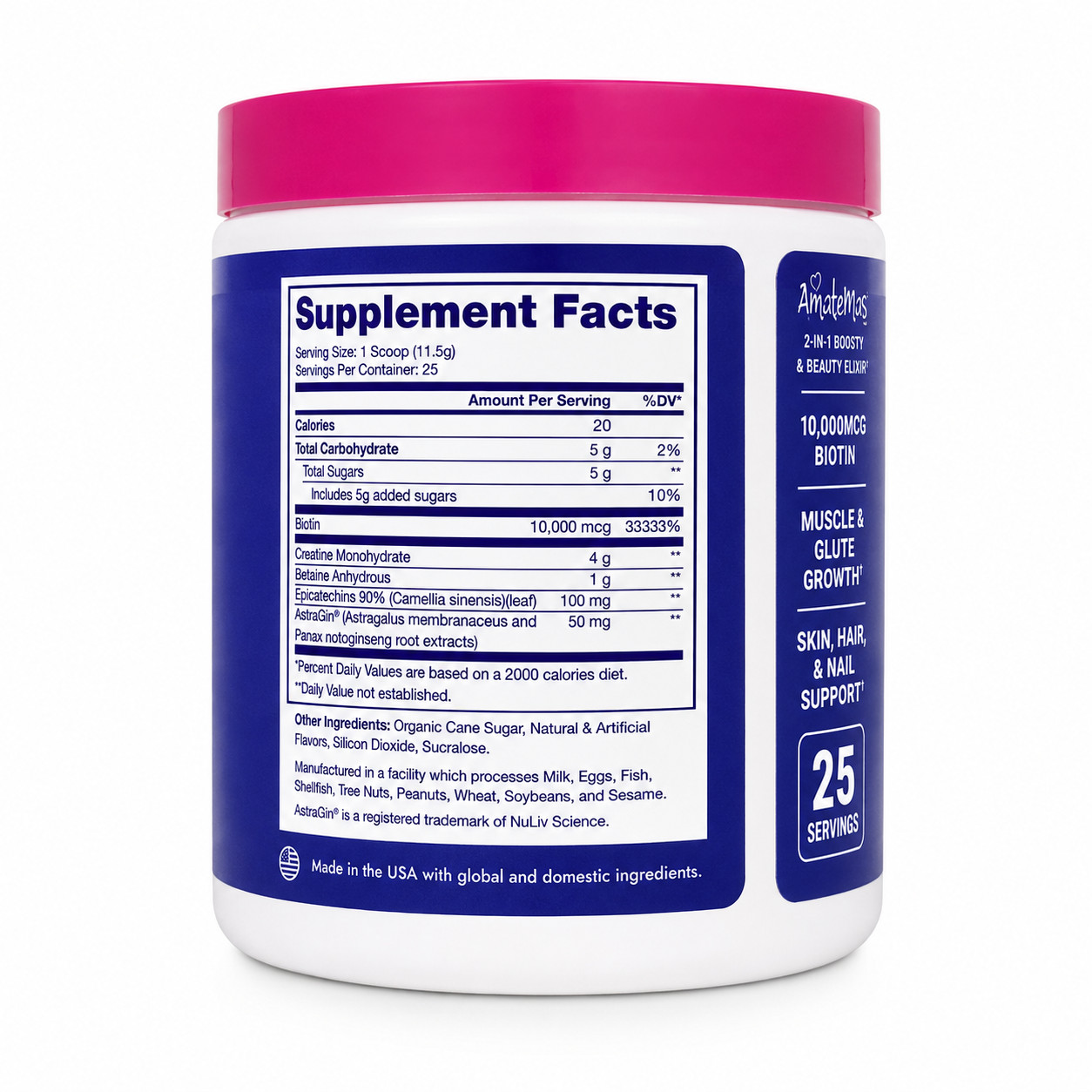 Glute Glow Creatine for Women 2-in-1 Booty & Beauty Elixir 25 Servings