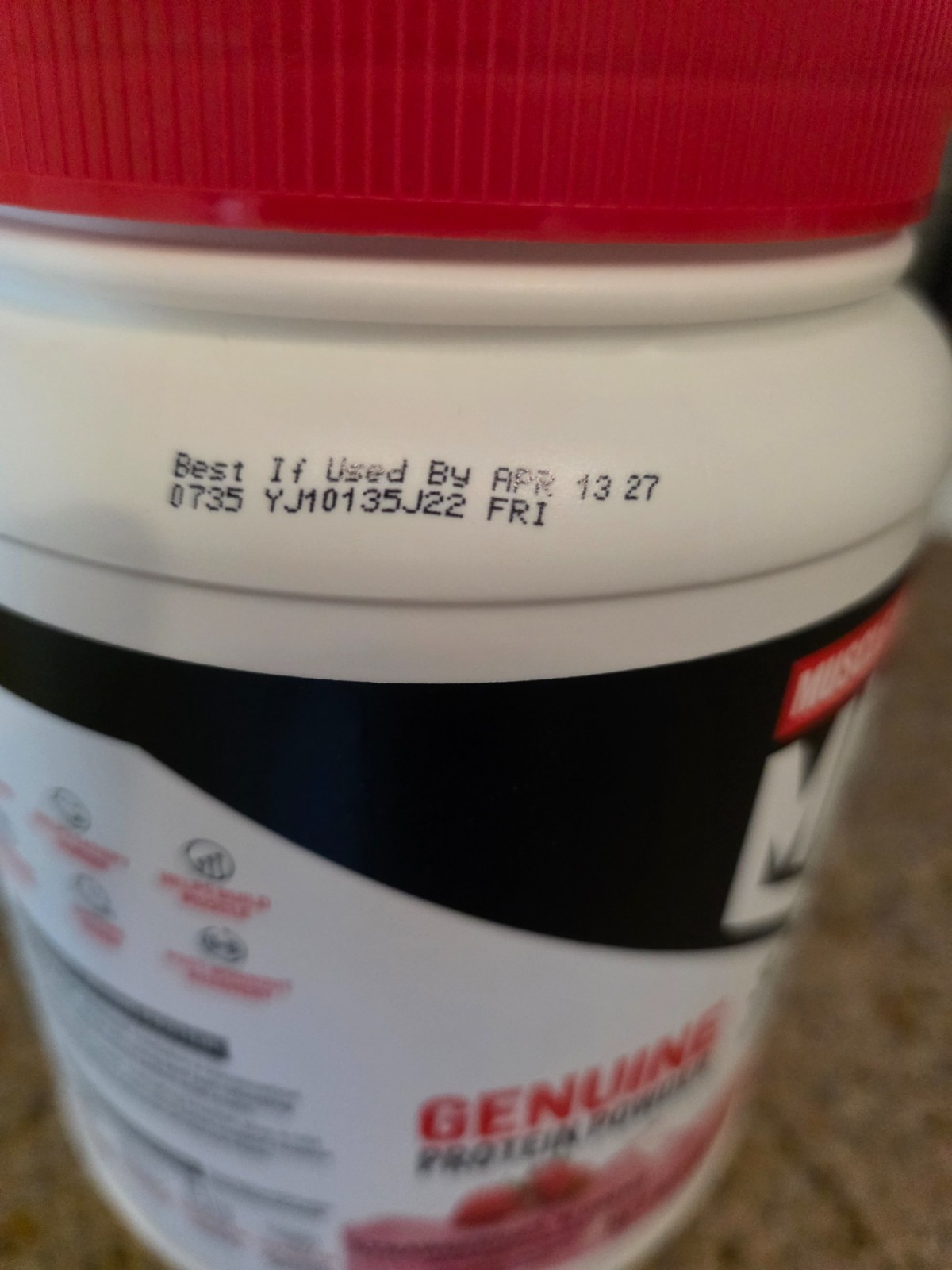 Muscle Milk Protein Powder Supplement – Strawberry 1.93lb exp 4/2027