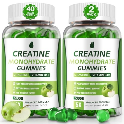 Creatine Monohydrate Gummies 160 Count Mixed Fruit Muscle Energy