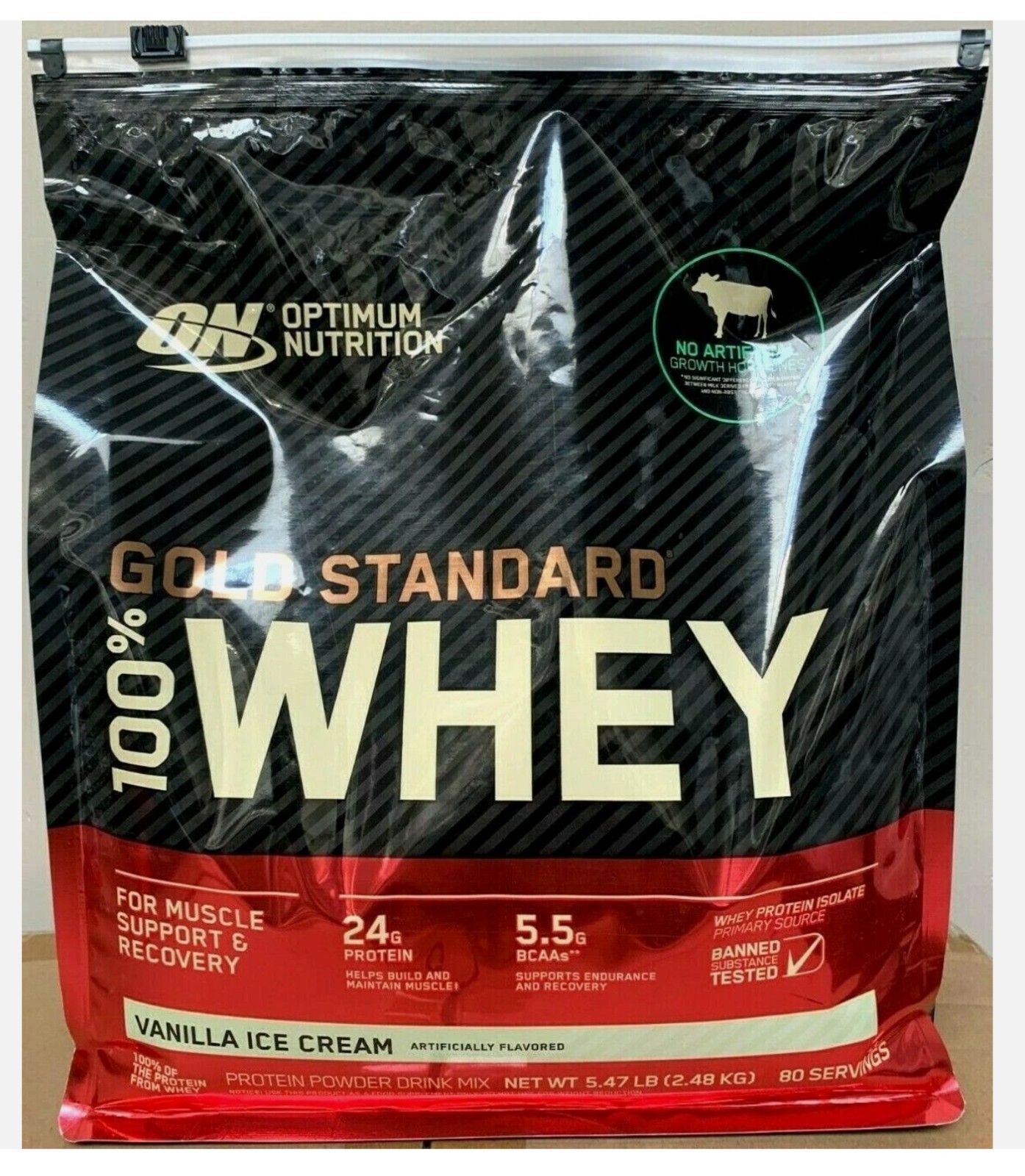 Optimum Nutrition Gold Standard 100% Whey Protein, 80 Servings (Pack of ONE)