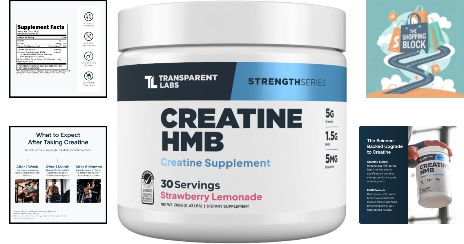Creatine HMB Powder – Strawberry Lemonade – 30 Servings