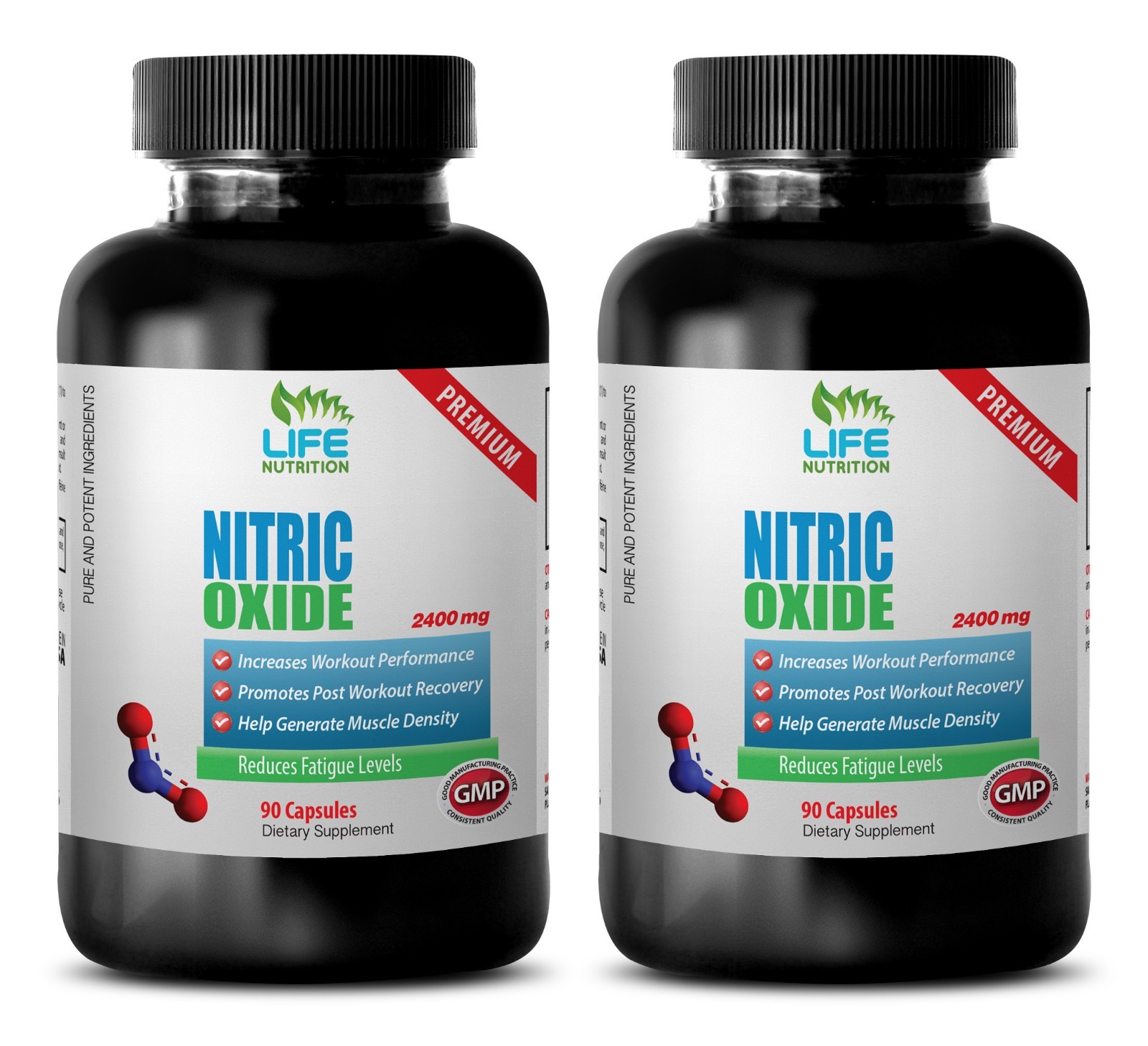 Nitric Oxide 2400 – BCAA – L-Arginine – Super Bodybuilding Supplement 2 Bottles