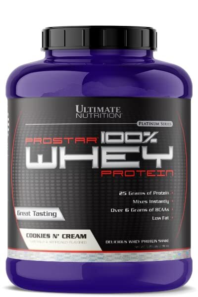 Ultimate Prostar Whey Protein Powder 80 Servings, Cookies N Cream, 5.28 Pounds