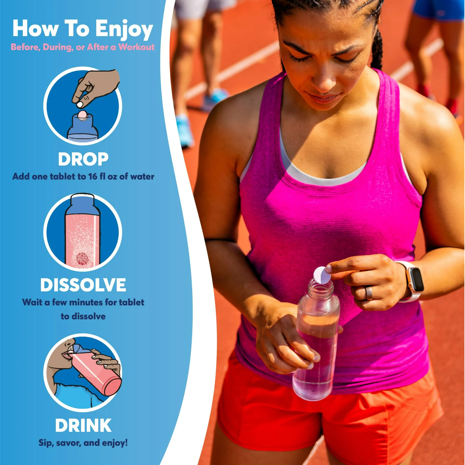 Nuun Hydration Sport Drink Effervescent Tablets Tri – Berry 10 Count