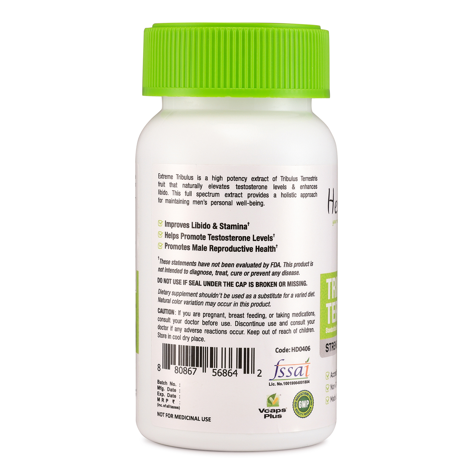 Tribulus Terrestris Extract Capsules 10000mg – 95% Saponins Muscle Booster