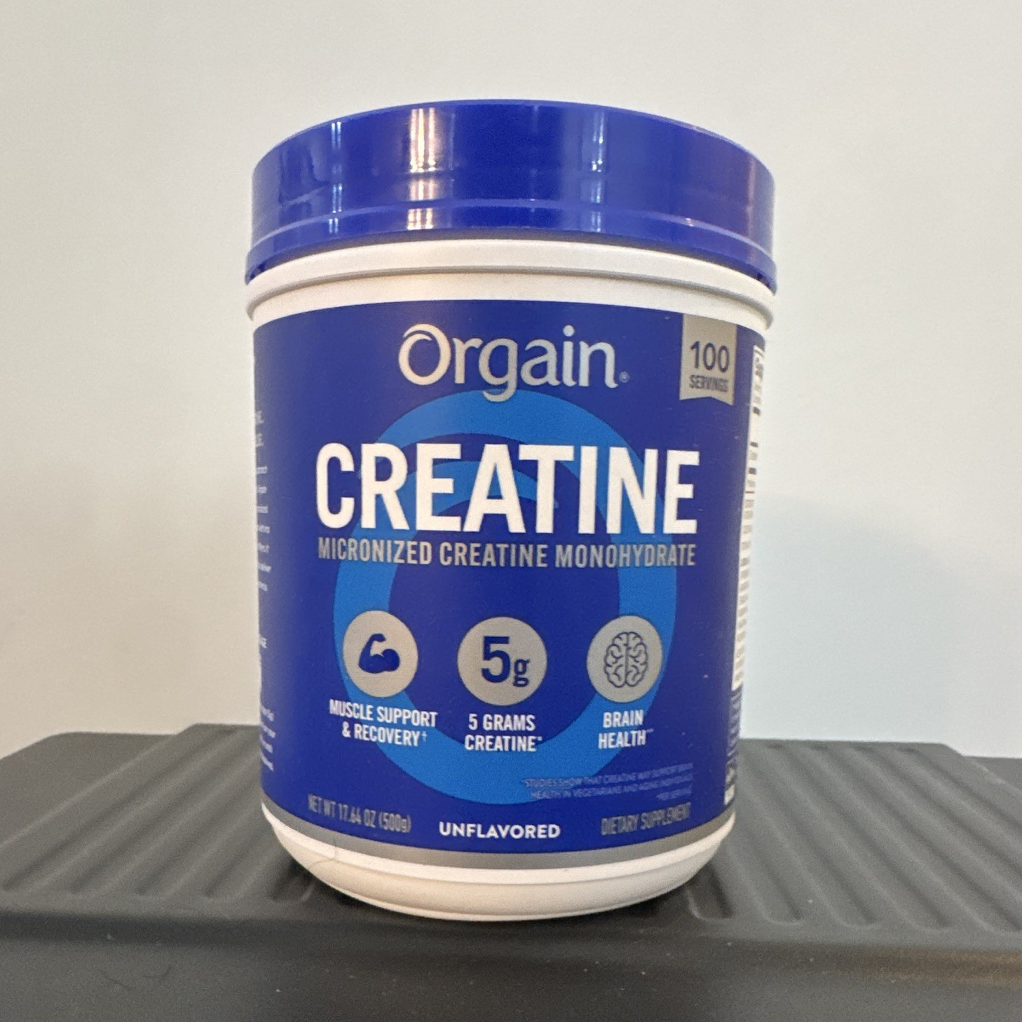 Orgain Micronized Creatine Monohydrate Powder Unflavored 500g 100 Serv 10/2027