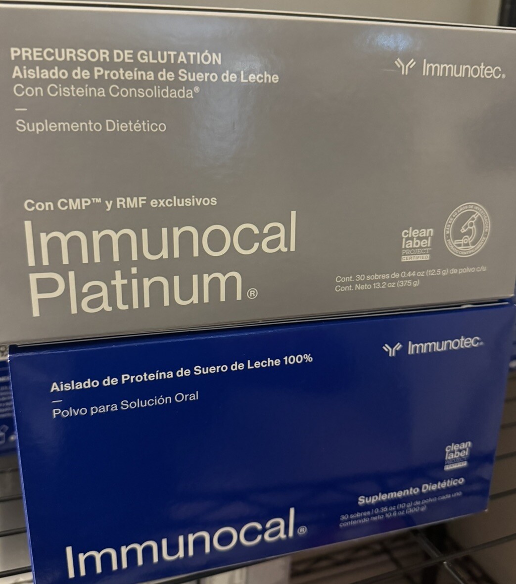 2 Boxes Of Immunocal – 1 Platinum With Cmp & Rmf & 1 Blue Exp 2027