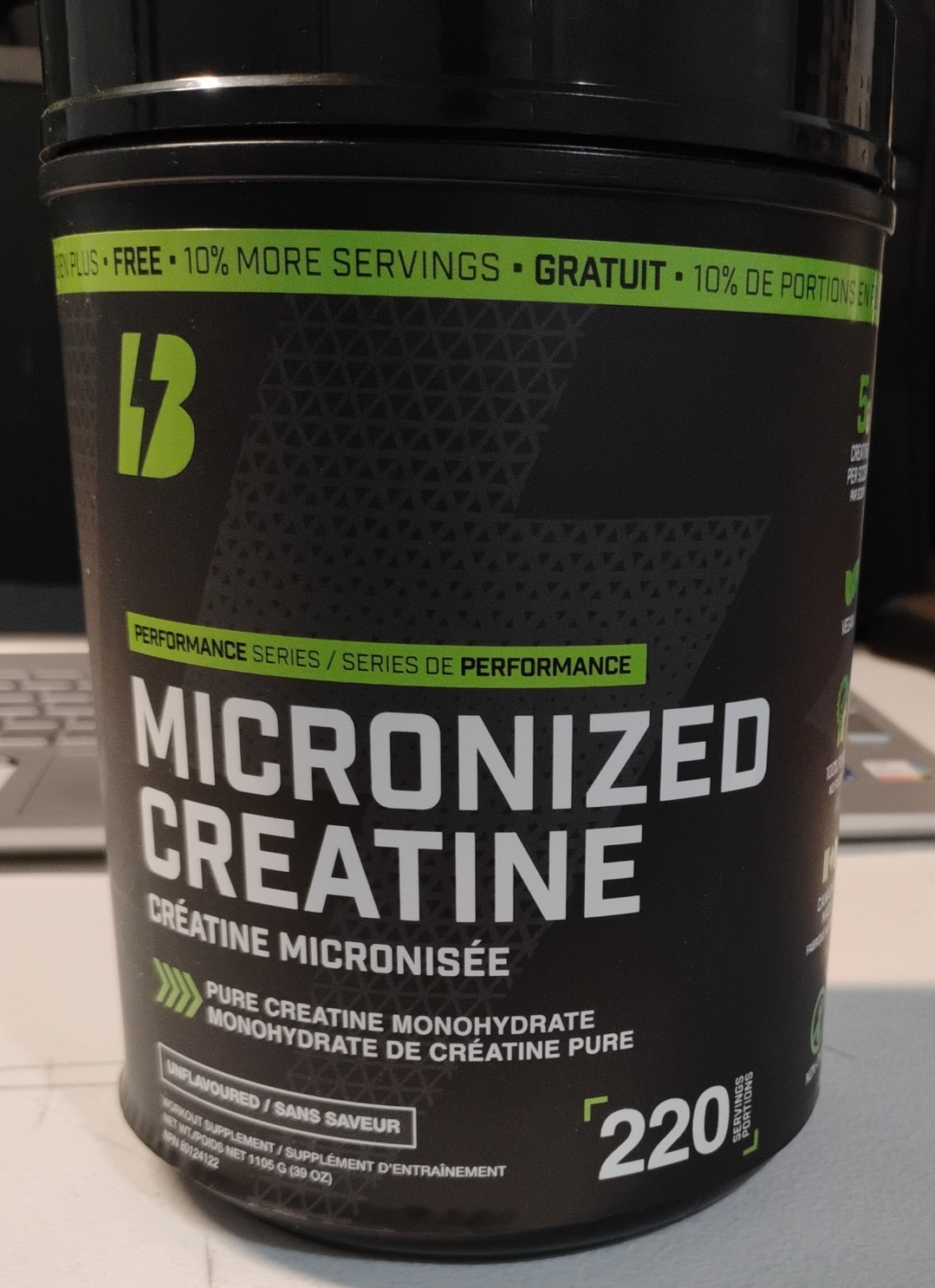 EXCLUSIVE.SEALED.220 SERVINGS PORTIONS.EXP-07-26-39 OZ.micronized creatine.DEAL