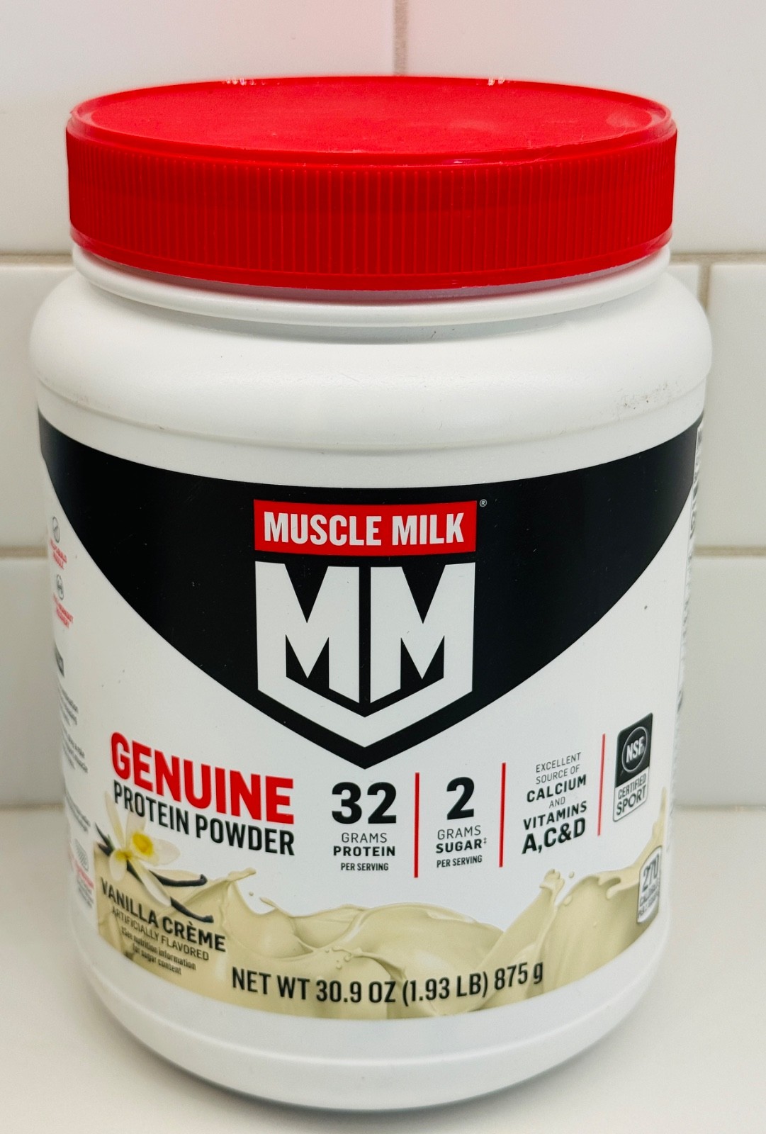 Muscle Milk Genuine Protein Powder Vanilla Creme 32G Protein 30.9 OZ 1.93 LB New