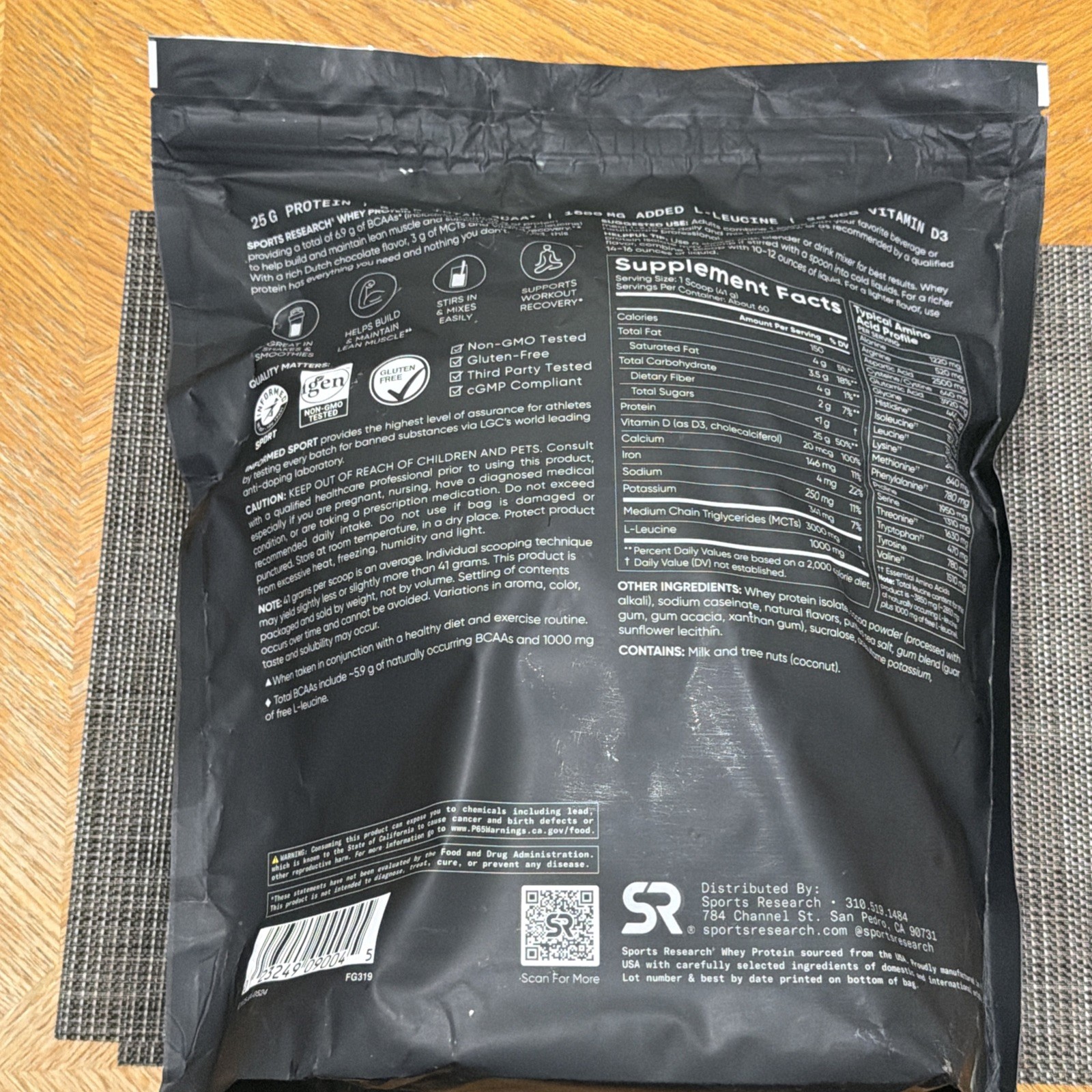 Sports Research Whey Protein Dutch Chocolate 5.42Lb BRAND NEW SEALED EXP 03/2028