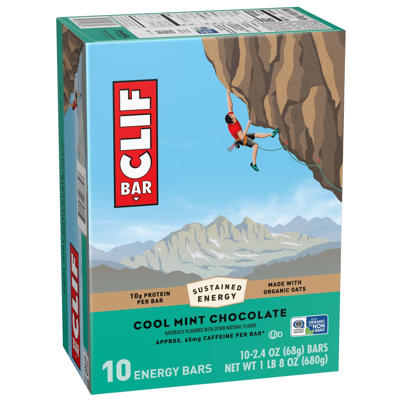 CLIF BAR – Energy Protein Bars – 10 Count (Pack of 1), Cool Mint Chocolate