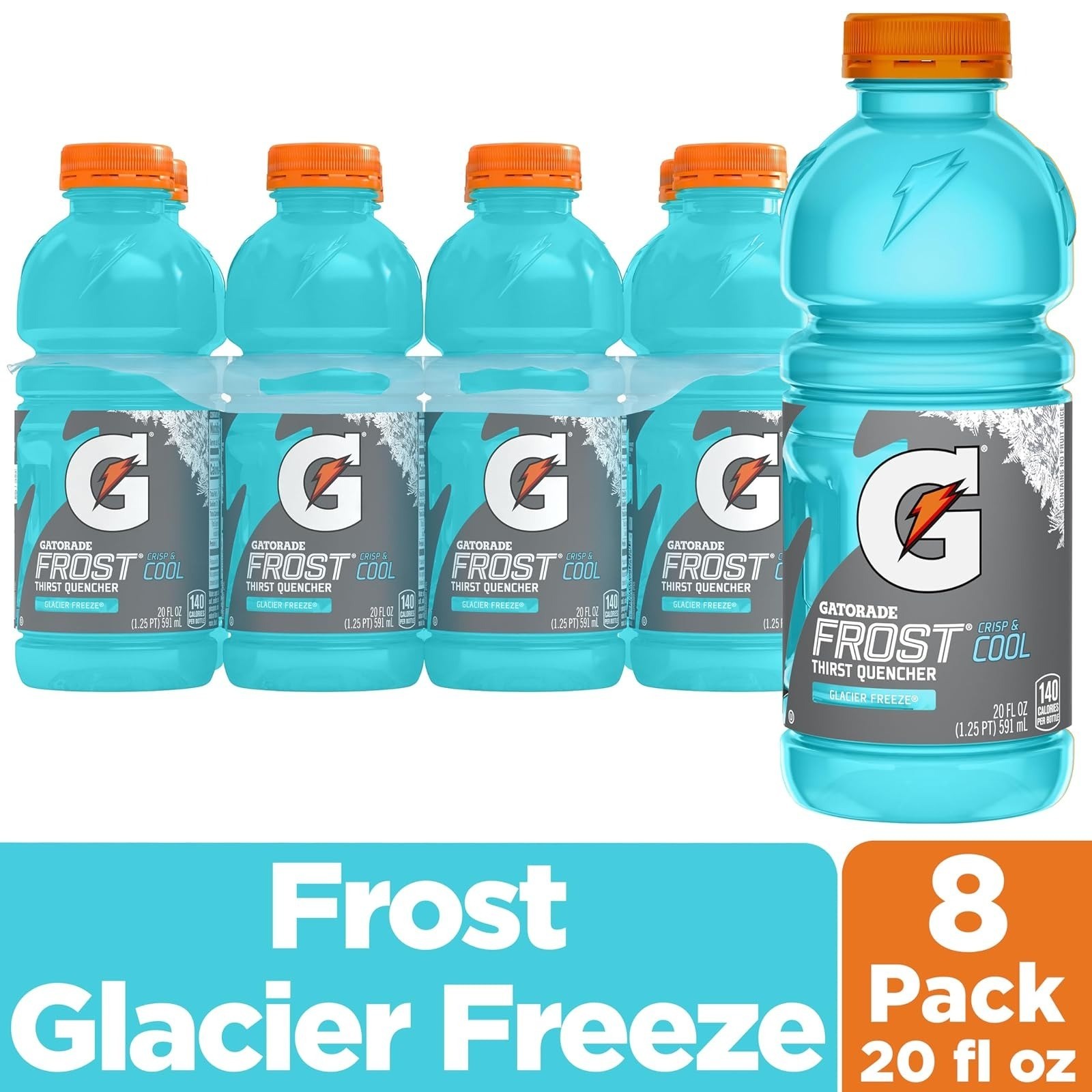 Gatorade Thirst Quencher Glacier Freeze 20 Fl Oz (Pack of 8)