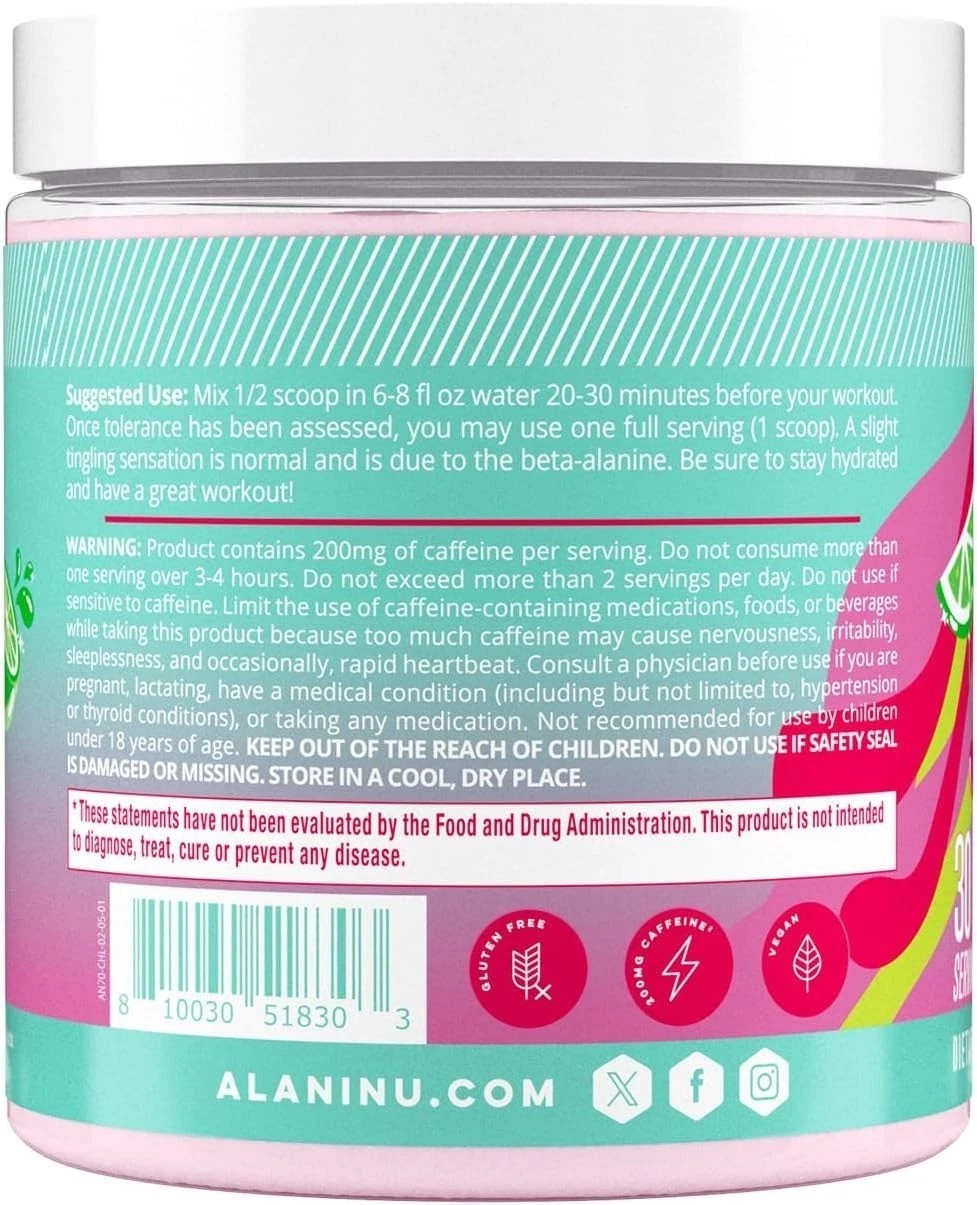 Amino Energy Cherry Twist Pre Workout – Endurance Supplement with 200mg Caffeine