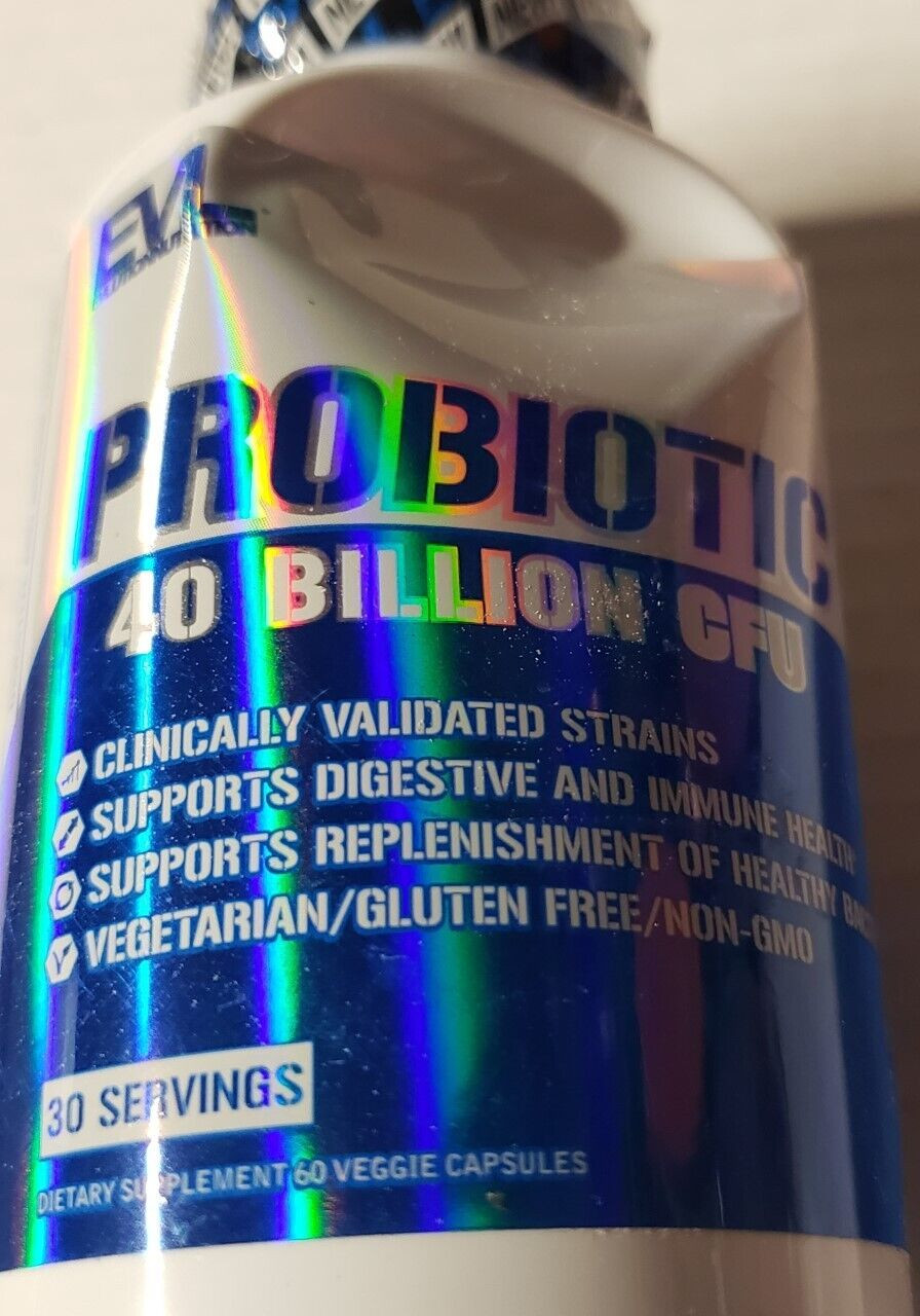 Evlution Nutrition Probiotic – 60 Veg Caps – Digestive Health – READ AD 5/2025