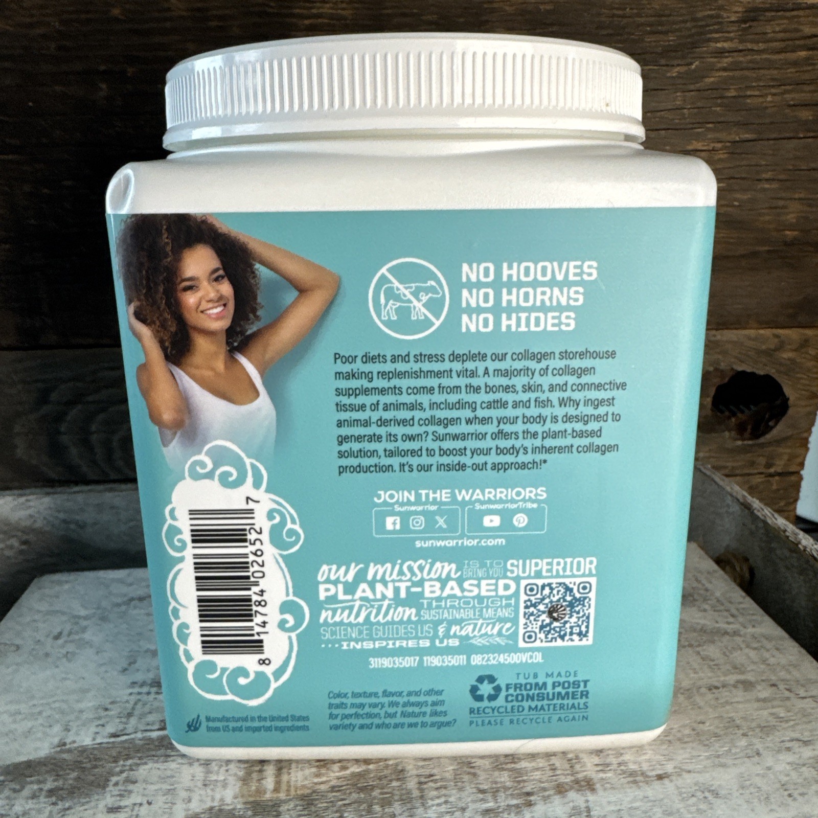 Sunwarrior Collagen Protein Powder w/ Biotin Tahitian Vanilla Flavor 1.1 lb |$75