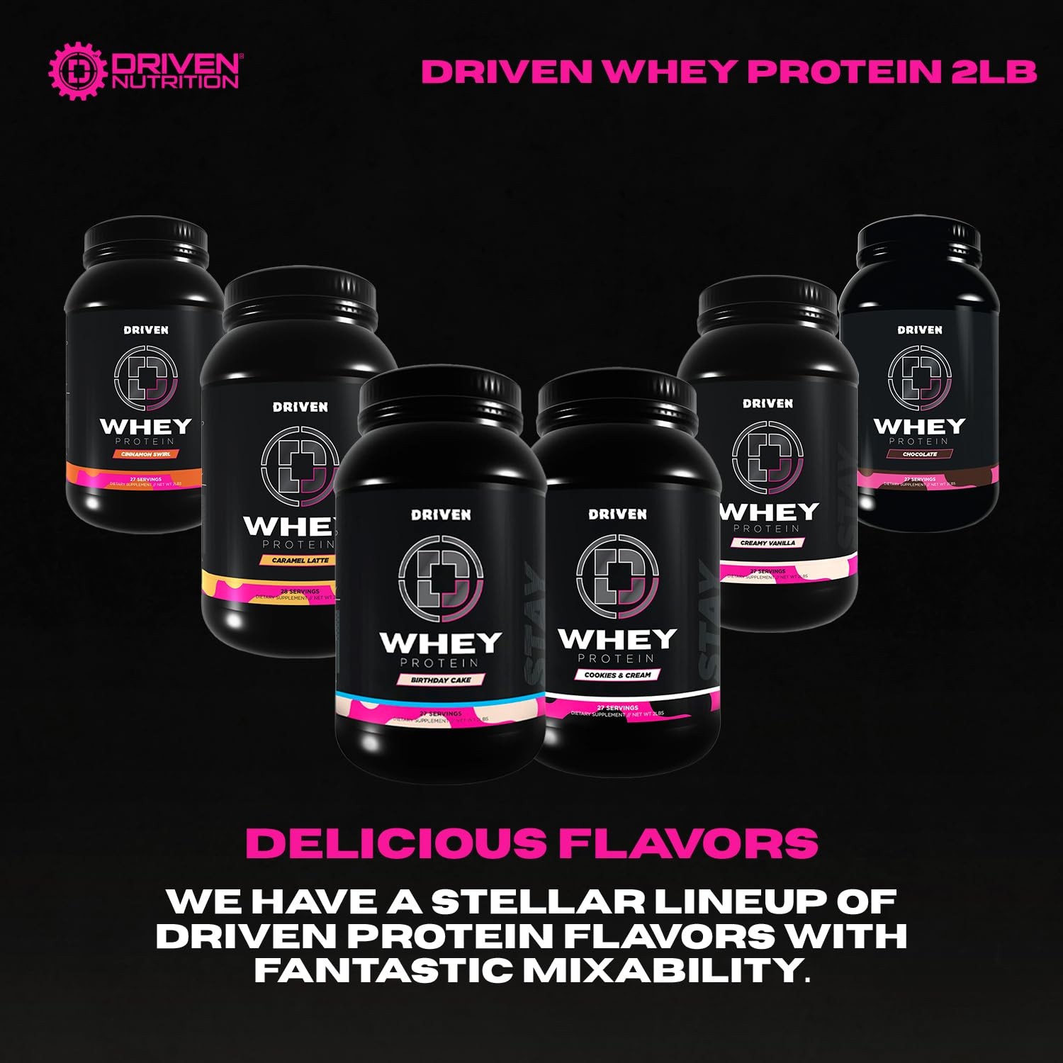 Driven Nutrition Driven Whey- Whey Protein Powder Delicious Clean Protein