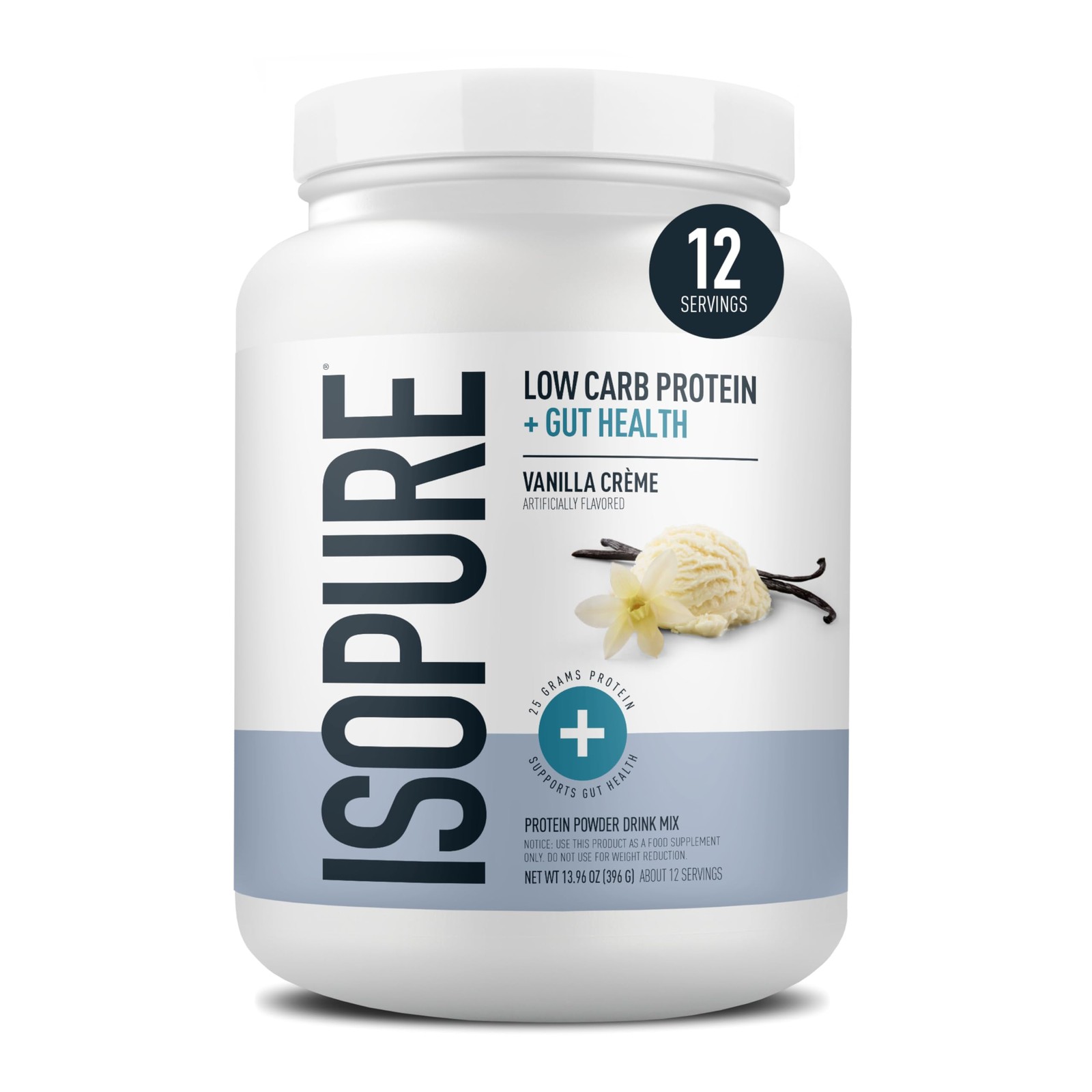Isopure Protein Gut Health Immune Support Powder Vanilla Crme 25G Whey Protein