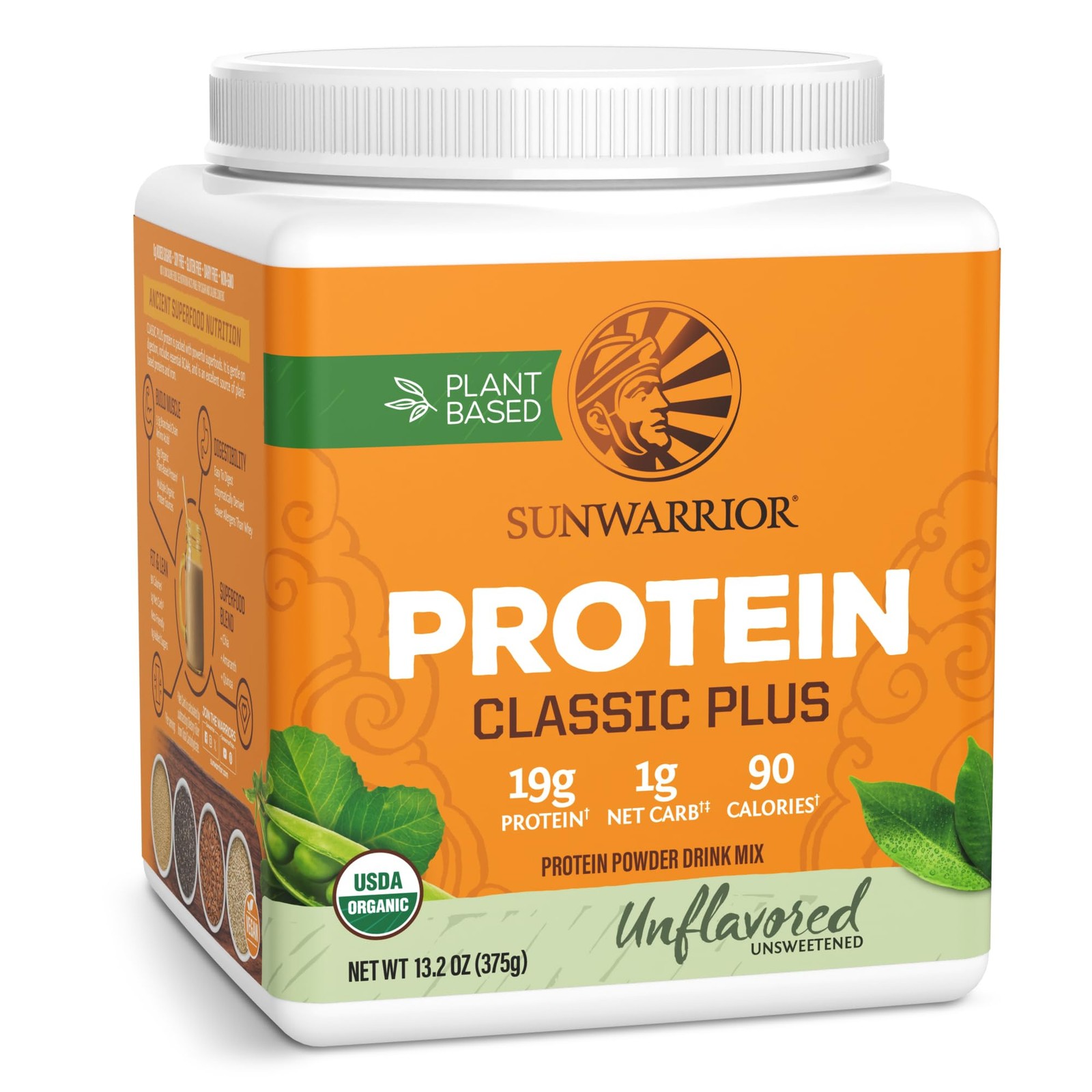Sunwarrior Organic Classic Plus Natural, 375 GR
