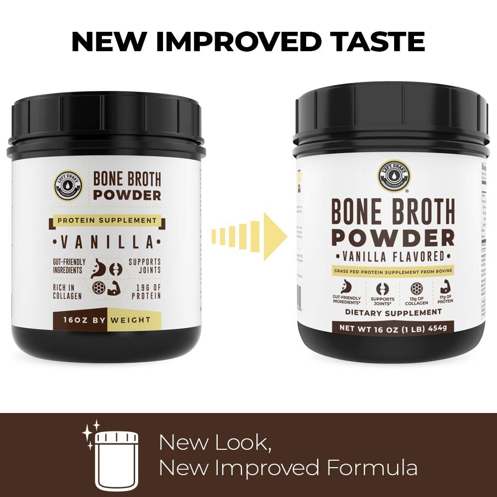 16oz Vanilla Bone Broth Protein Powder From 1 Pound (Pack of 1),