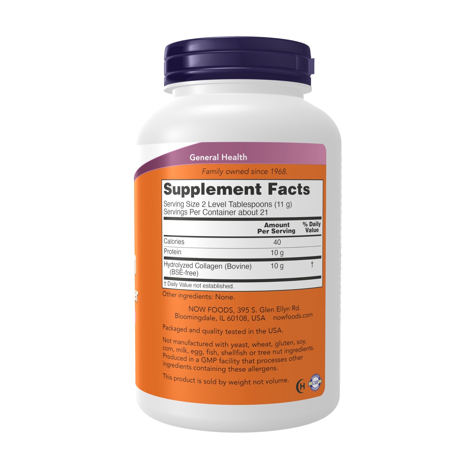 NOW Foods Supplements, Collagen Peptides 8 Ounce (Pack of 1), Cream/Beige