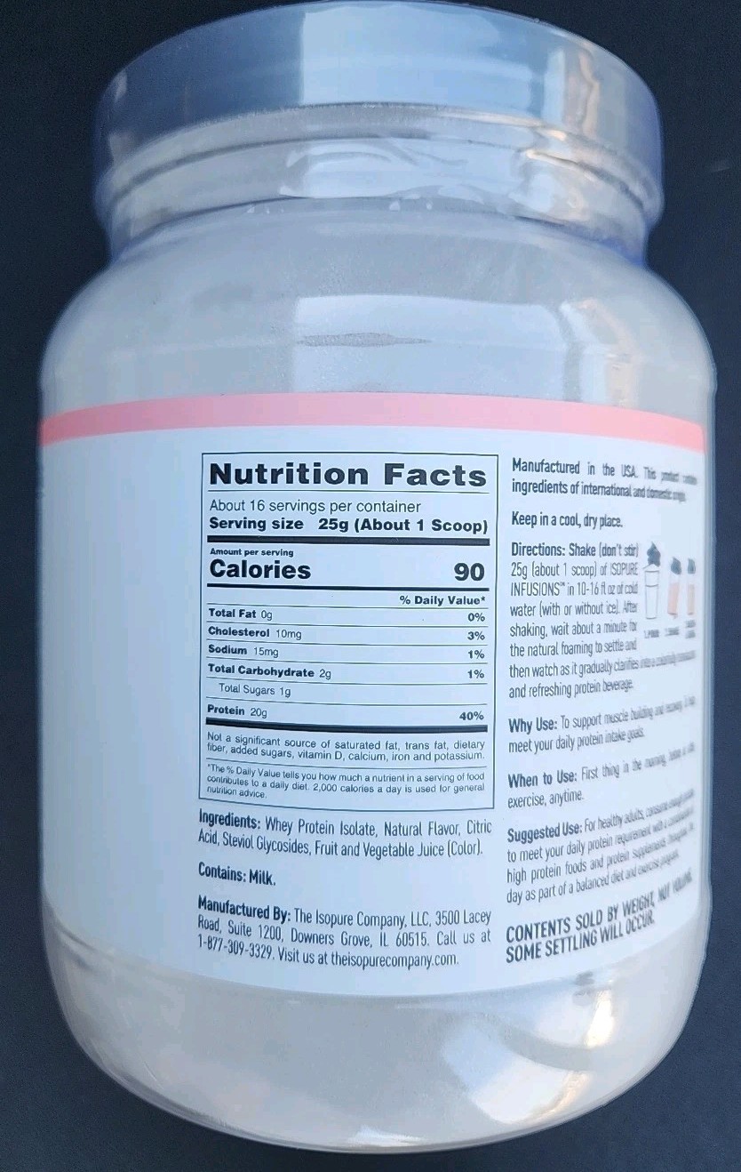 Infusions Protein Powder, Tropical Punch, 14.1 oz (400 g)