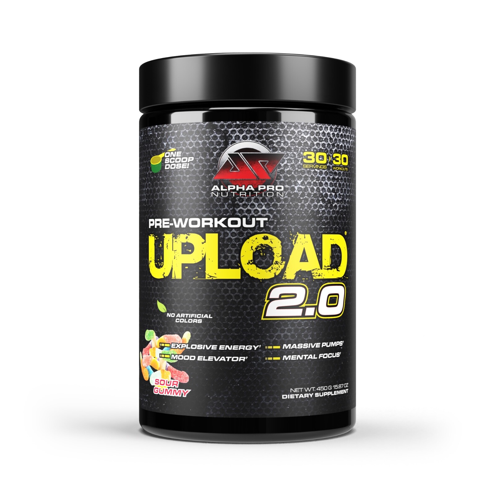 Pre Workout UPLOAD 2.0 Pump Citrulline Nitric Oxide Boost Ashwaghanda ALPHA PRO