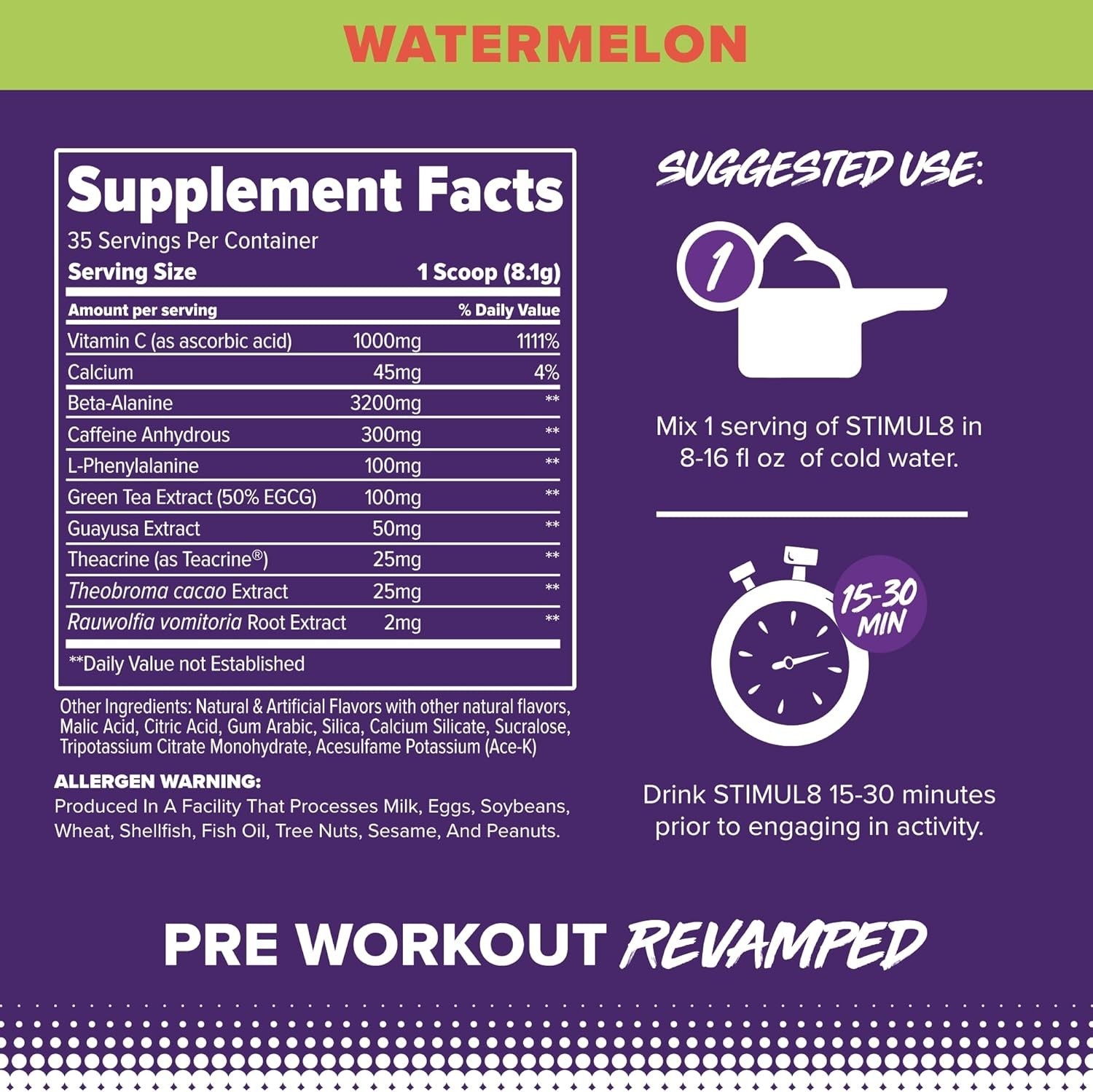 Finaflex Stimul8 Super Pre-Workout Watermelon 285 g / 10 oz Each (Pack of 3)