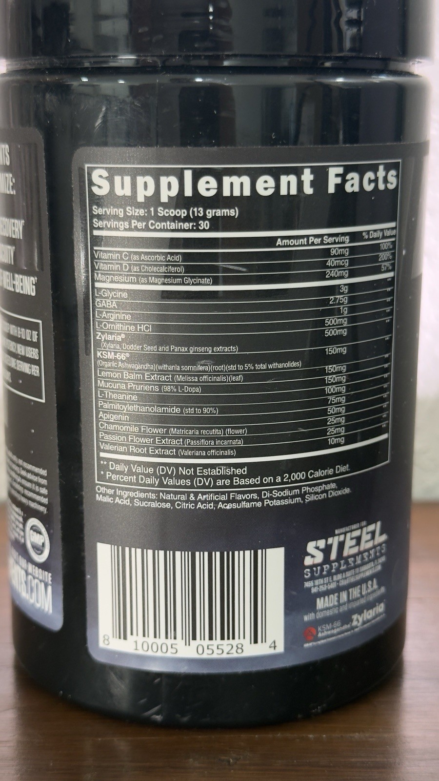STEEL RESTED-AF. Lemon Ginger. 30 Servings.