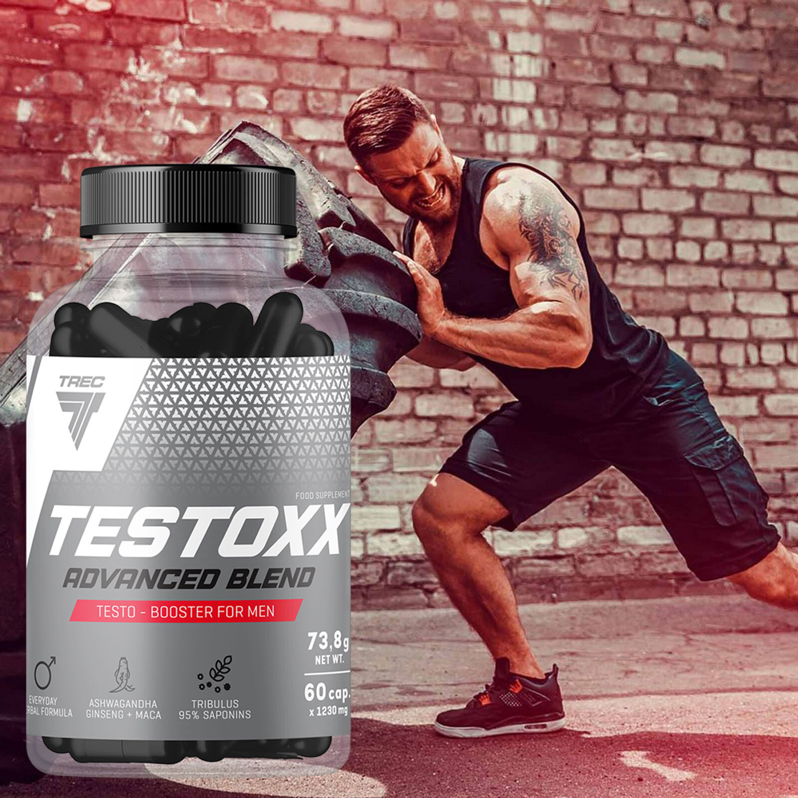 TESTOXX 60-240 Caps Testosterone Booster for Men, Energy, Libido, Muscle Support