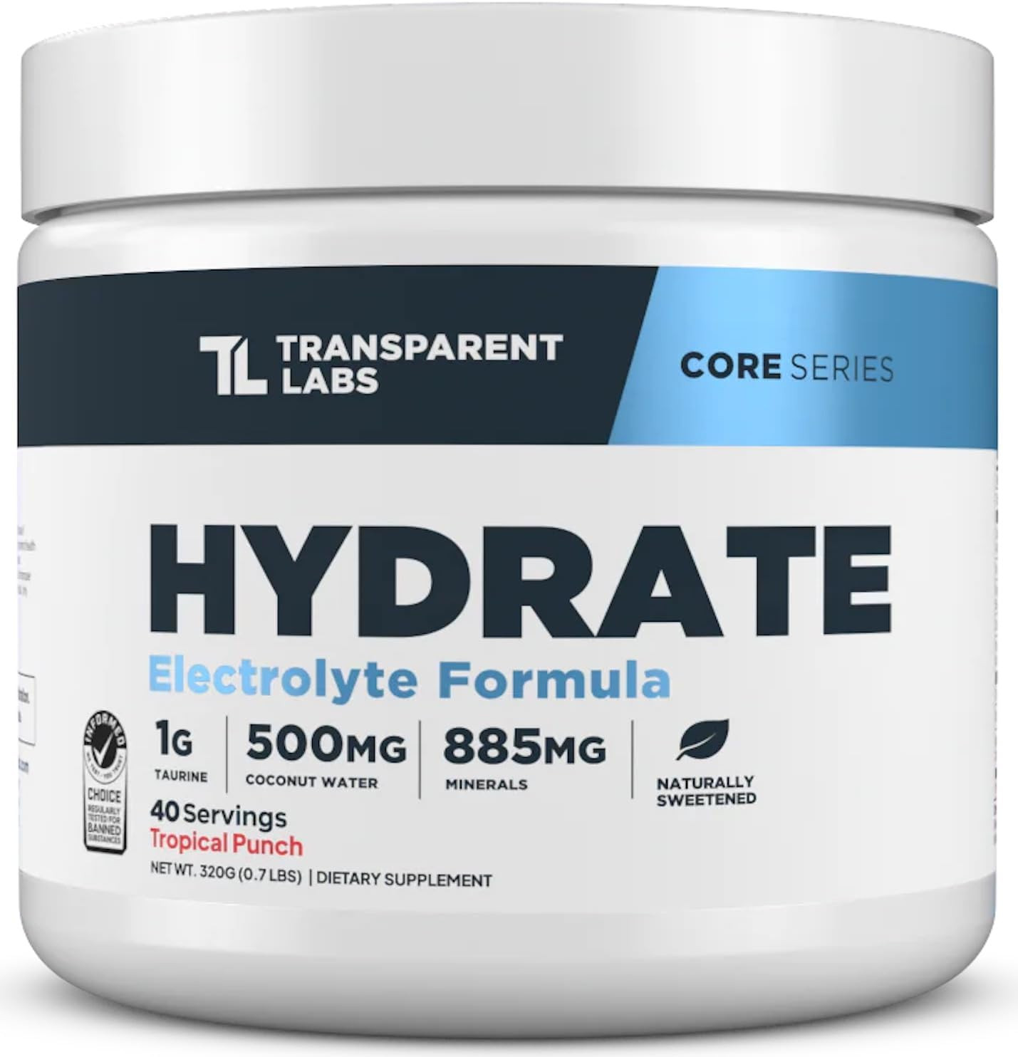 Electrolytes Powder – Hydration Powder Electrolytes with Coconut Water, Calcium,