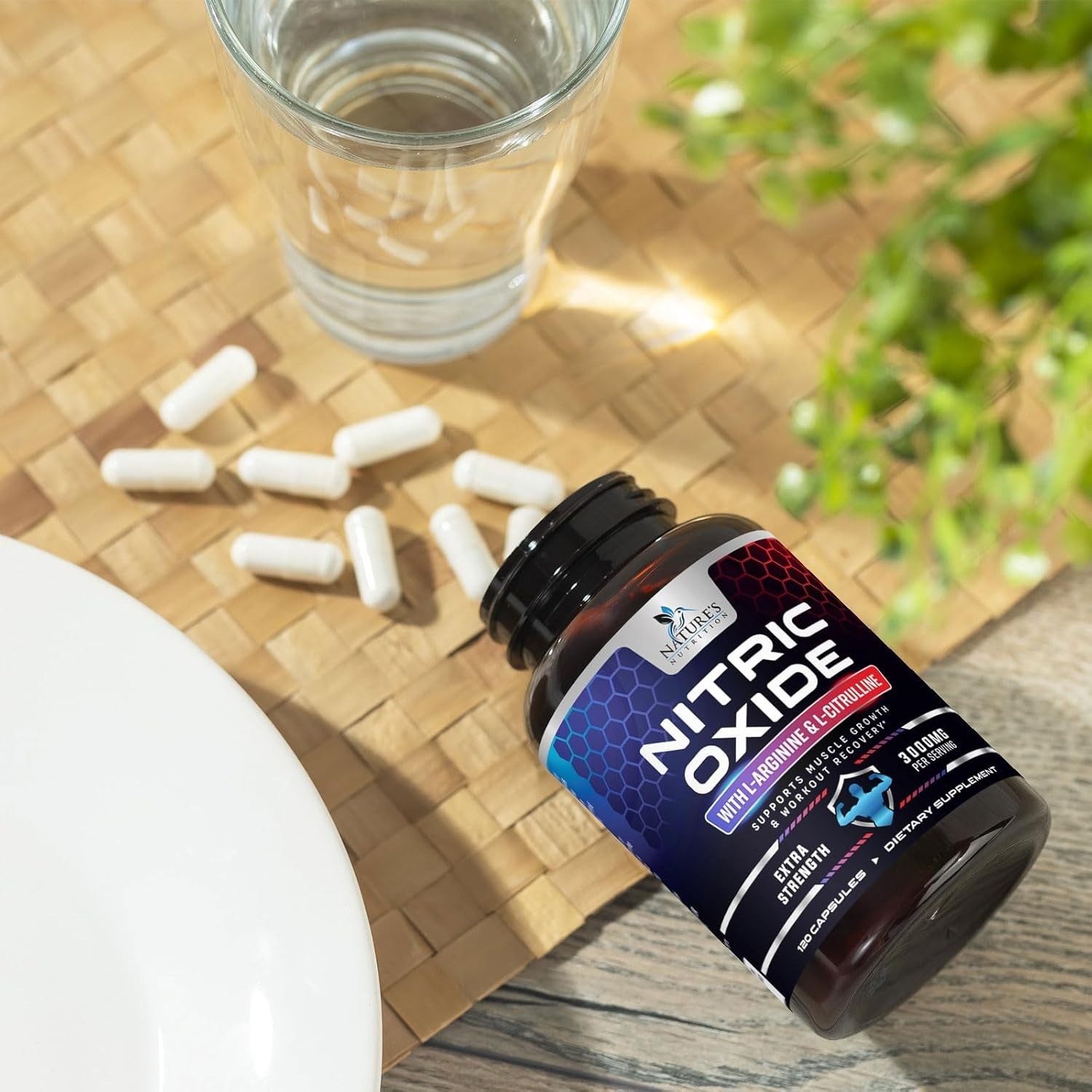 Nitric Oxide Booster Extra Strength 3000mg – L Arginine 3X Strength 120 pills
