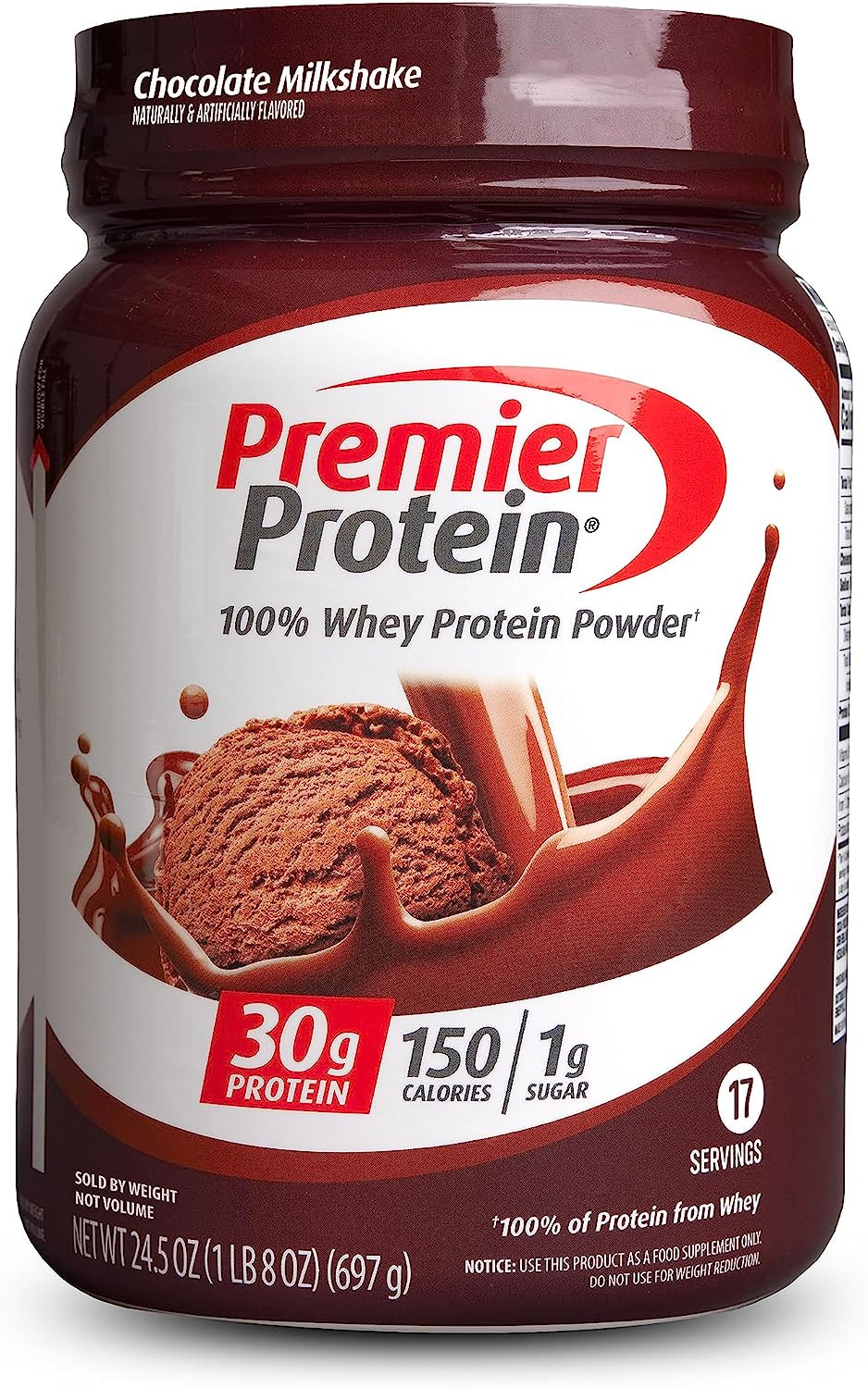 Premier Protein Powder – Chocolate Milkshake, 30g Protein, Keto-Friendly, 17 Ser