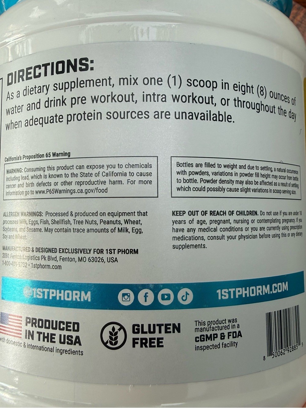 NEW 1st Phorm EAA Essential Amino Acids Muscle Protein Synthesis Catalyst Mango