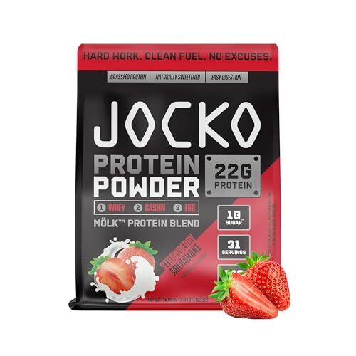 Jocko Fuel Mölk Whey Protein Powder 22g Low Sugar Monk Fruit Blend – Muscle R…