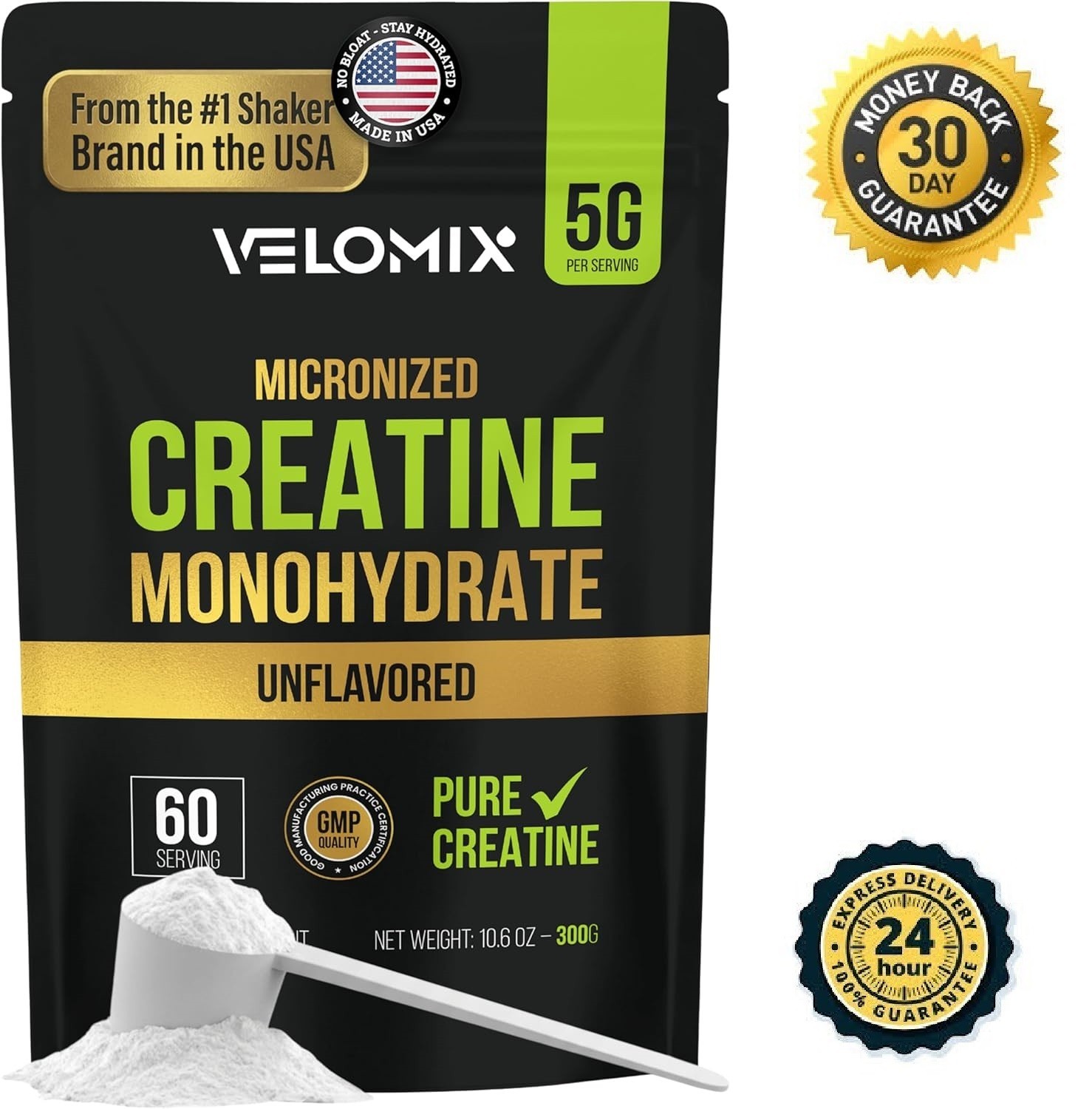 Micronized Creatine Monohydrate Powder – 100% Pure Creatine Powder Unflavored an