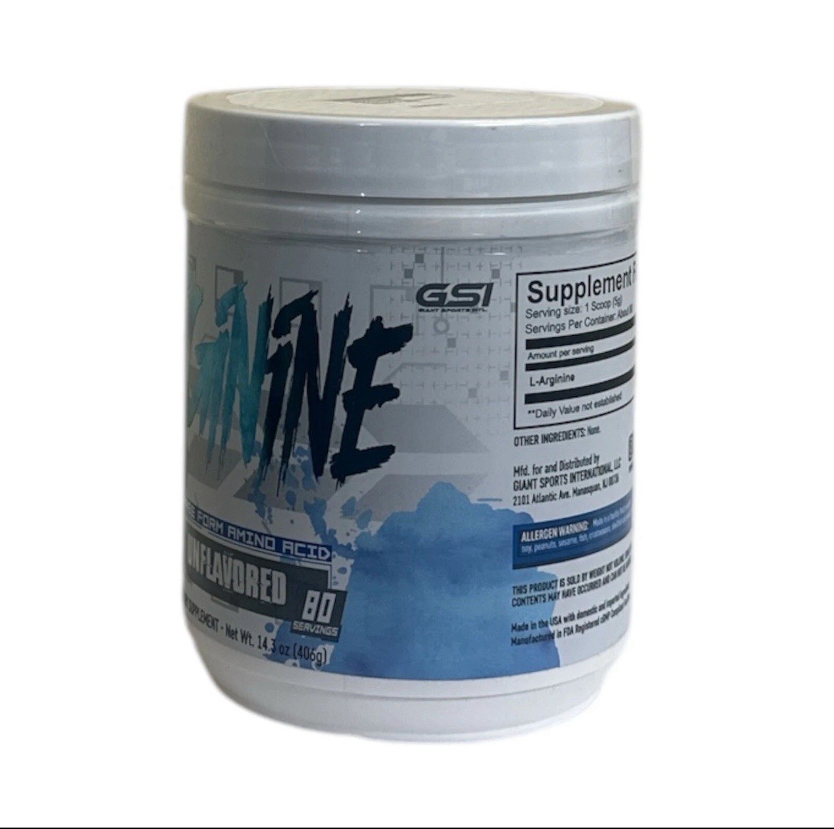 Giant ARGININE Unflavored 80 Servings Dietary Supplement. EXP : 5/26