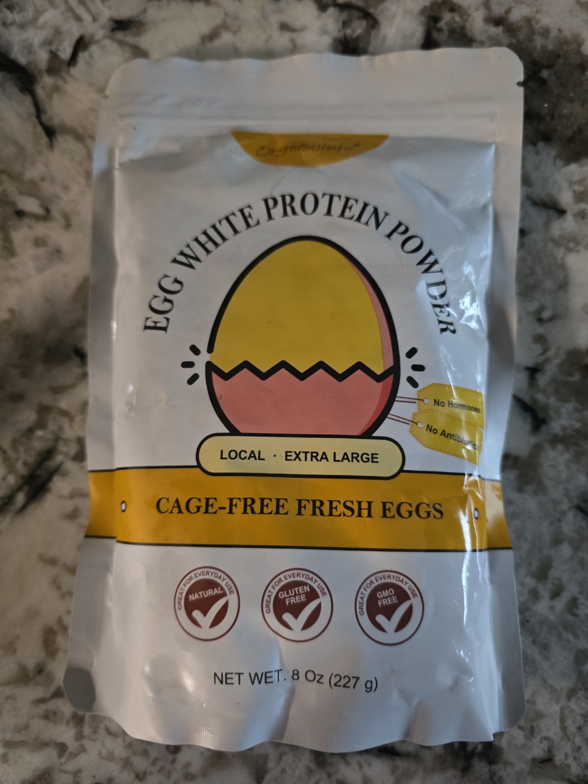 Orgnisulmte Egg White Protein Powder 8 oz Pasteurized Dried Egg Whites 12/28