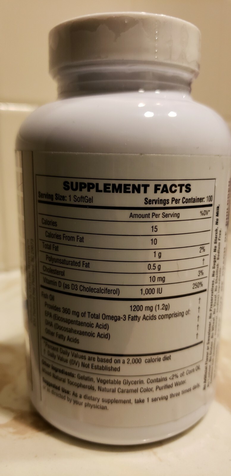 Live Long – OMEGA D3 – Advanced Fish Oil & Vitamin D – 100 Softgels – Ex 11/2025