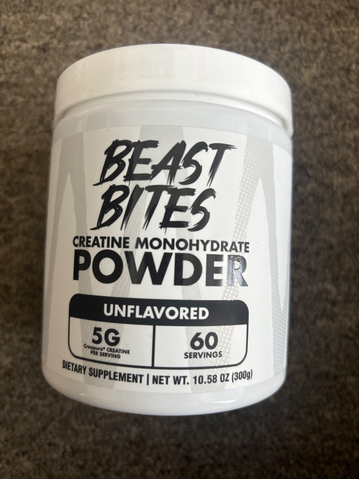 BEAST BITES Creapure Creatine Monohydrate 300 Grams (60 Servings)