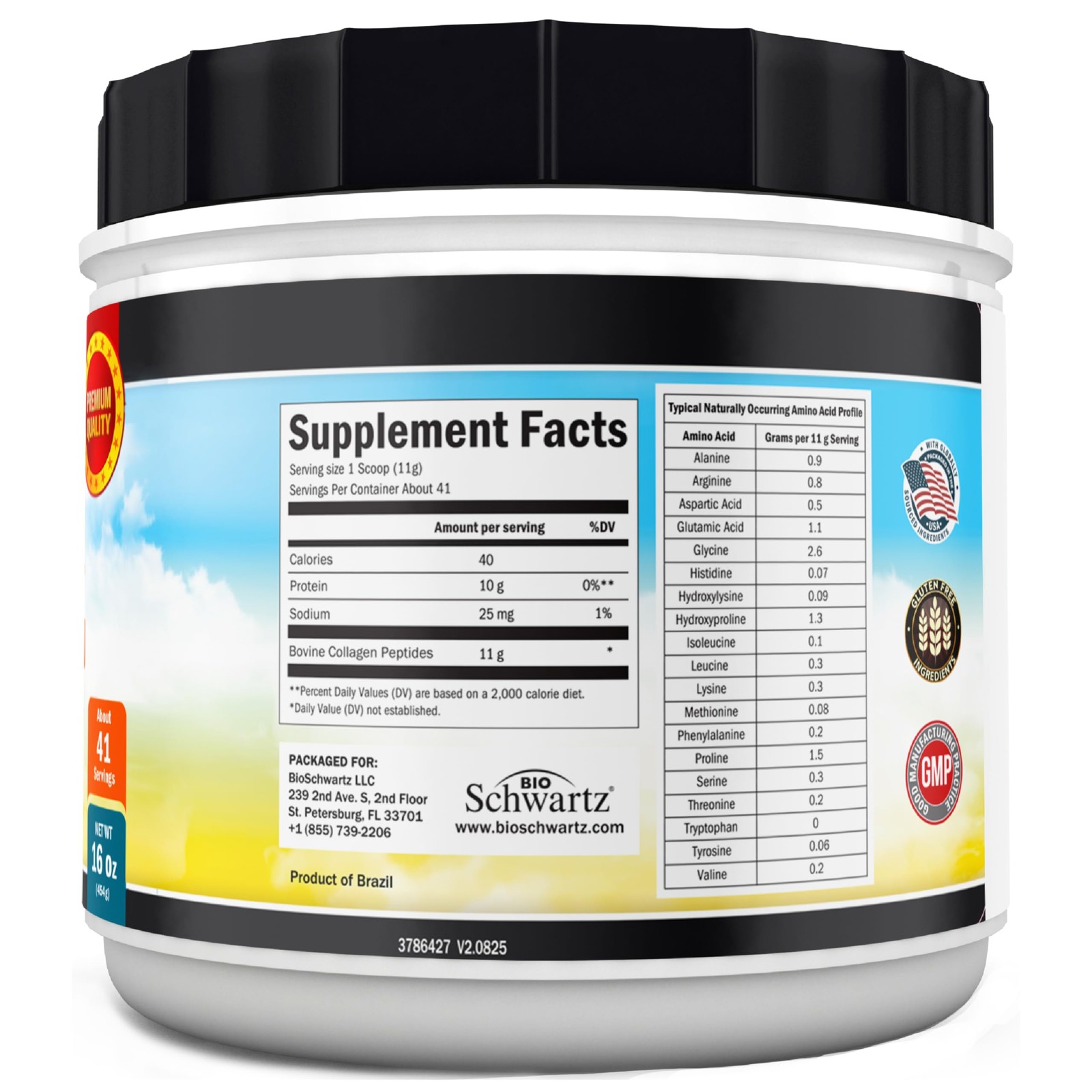 BioSchwartz Collagen Peptides Powder for Women and Men – 1 Pound (Pack of 1)