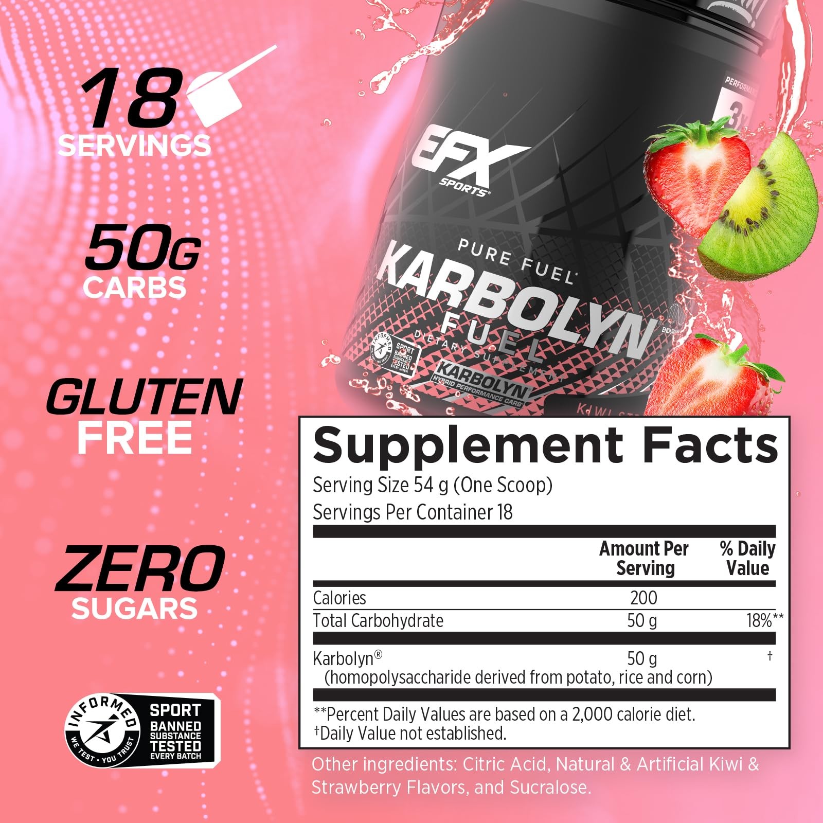 EFX Sports Karbolyn Fuel | FastAbsorbing Carbohydrate Powder | Carb Load, Sus…