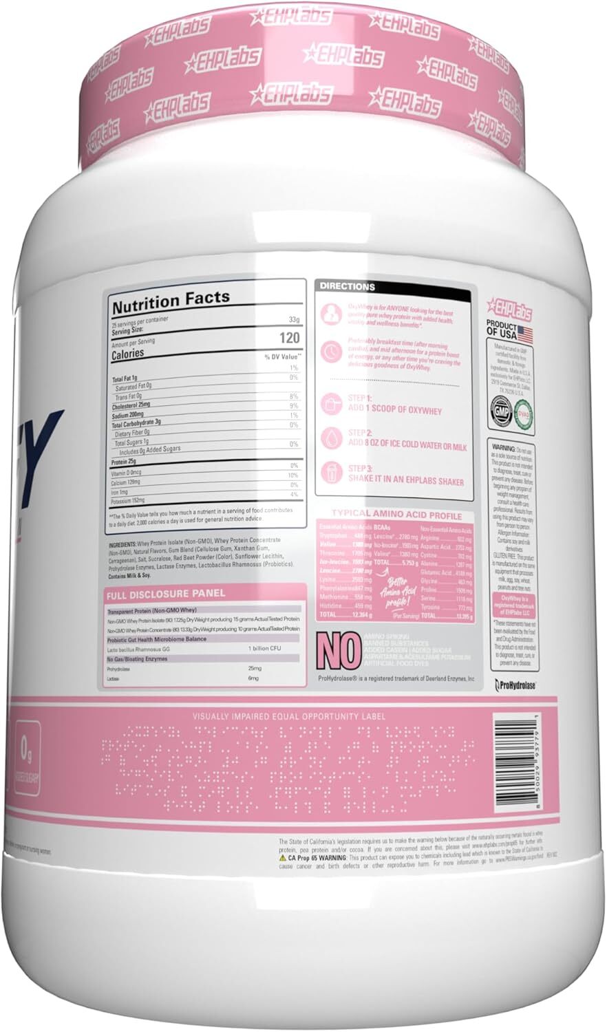 Oxywhey Whey Protein Isolate Powder – 25G of Whey Isolate Protein Powder, Meal R