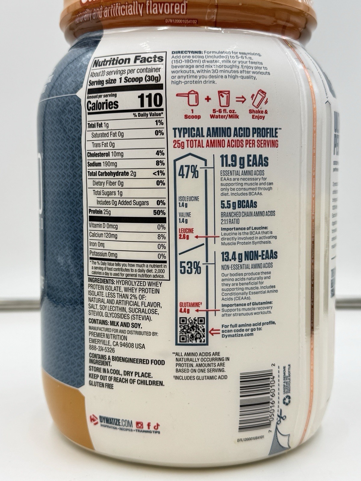Dymatize ISO100 Whey Protein Powder Isolate Salted Caramel EXP 04/2028