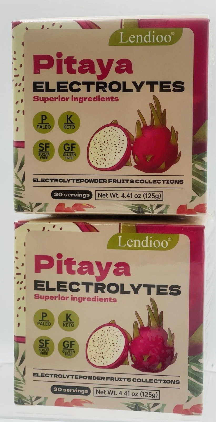 Lot of 2 Pitaya Flavor Electrolytes Powder 4.41 oz Sugar-Free Gluten-Free BNIB