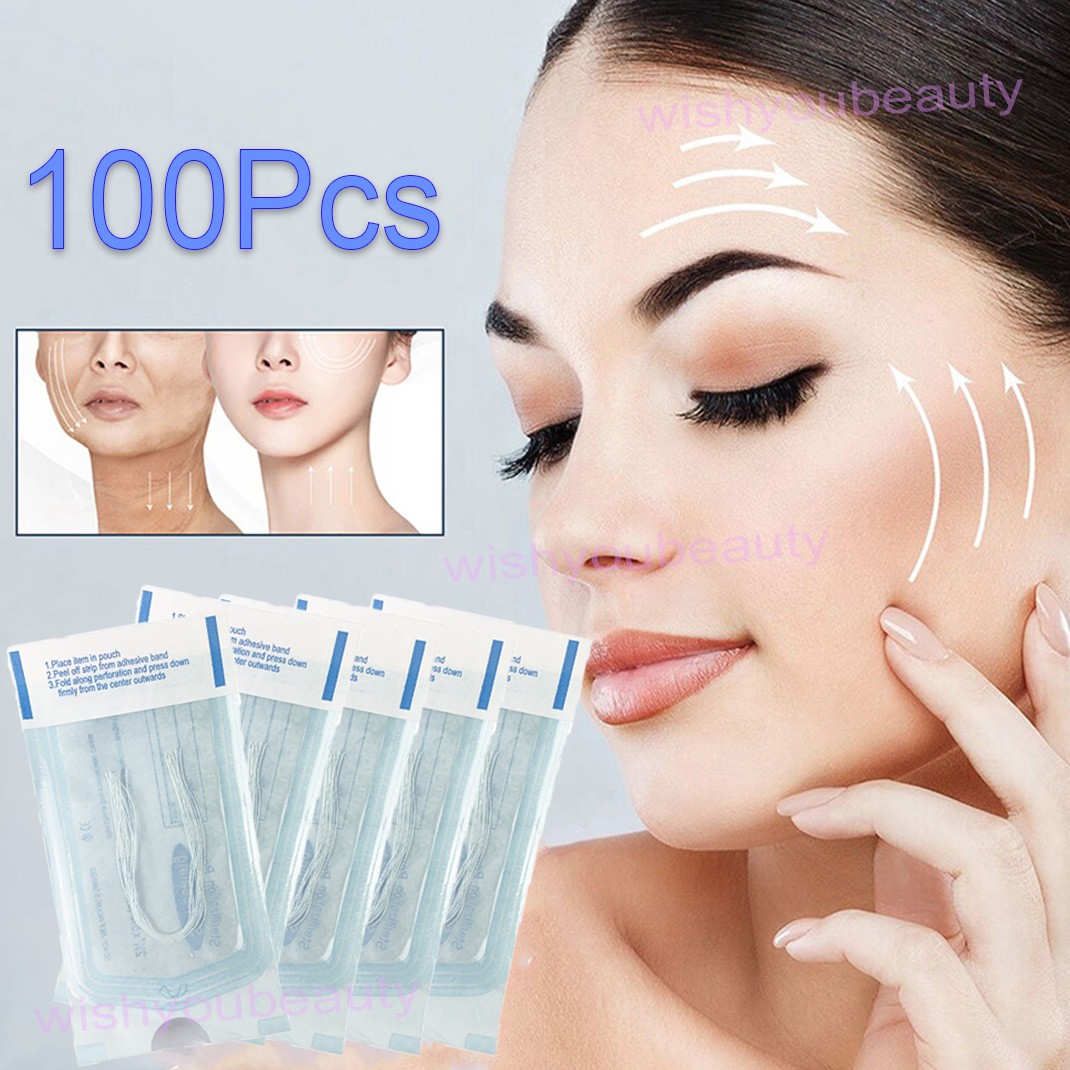 100Pcs Facial Collagen Thread Lift Protein Peptide Line Carving Radar Skin Firm