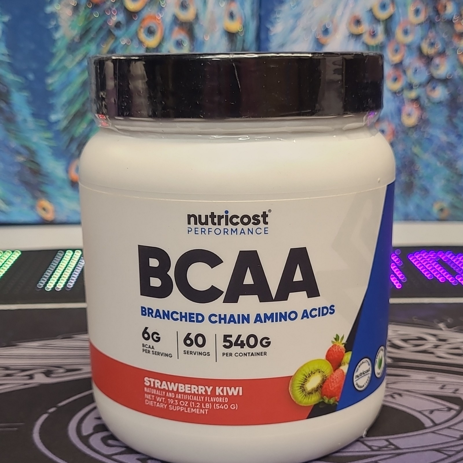 Nutricost Performance BCAA Amino Acid Powder Strawberry Kiwi 540g, 60 Servings
