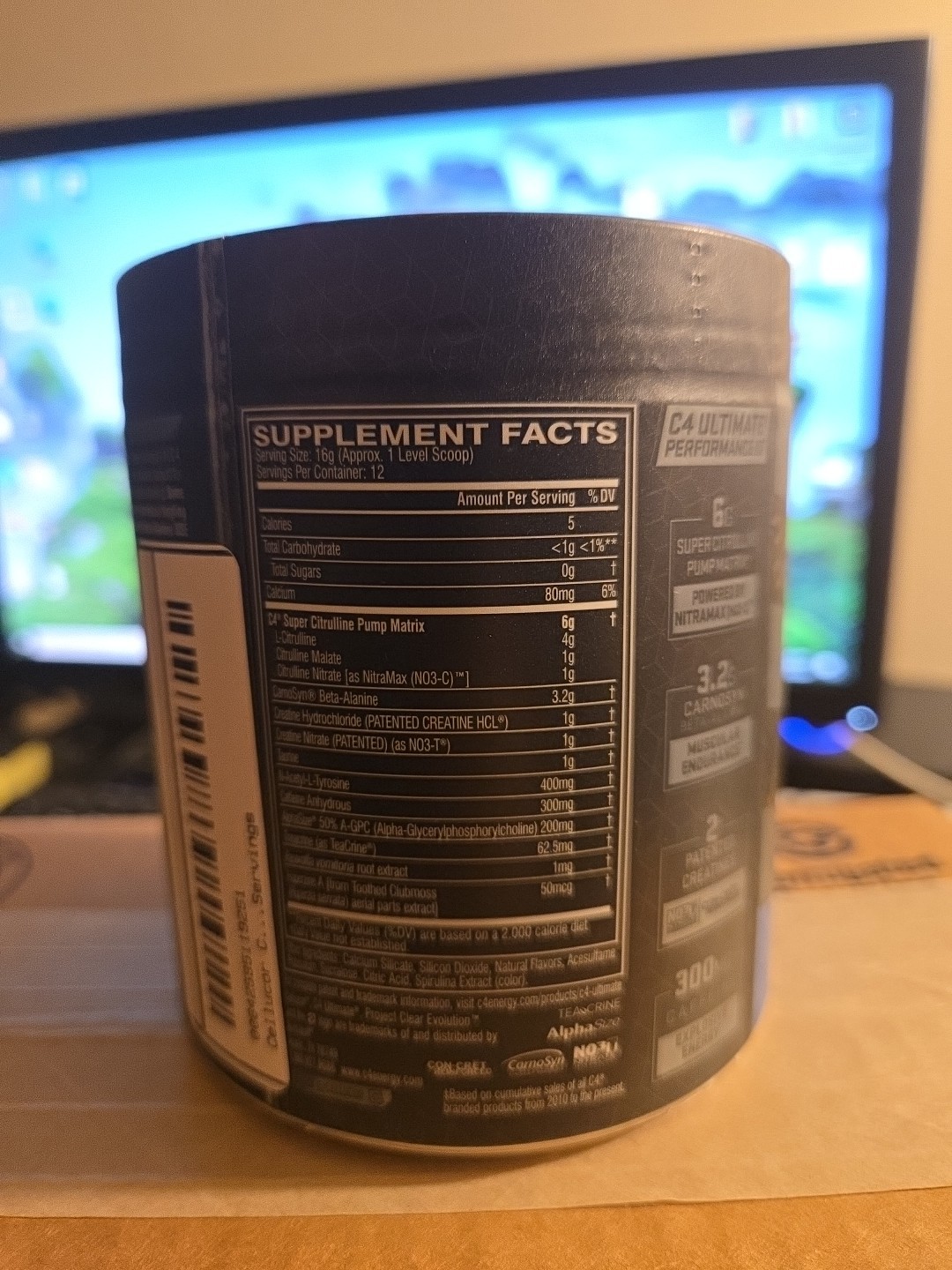 Cellucor C4 Ultimate Pre-Workout Supplement Icy Blue Razz (12 Servings) – NEW
